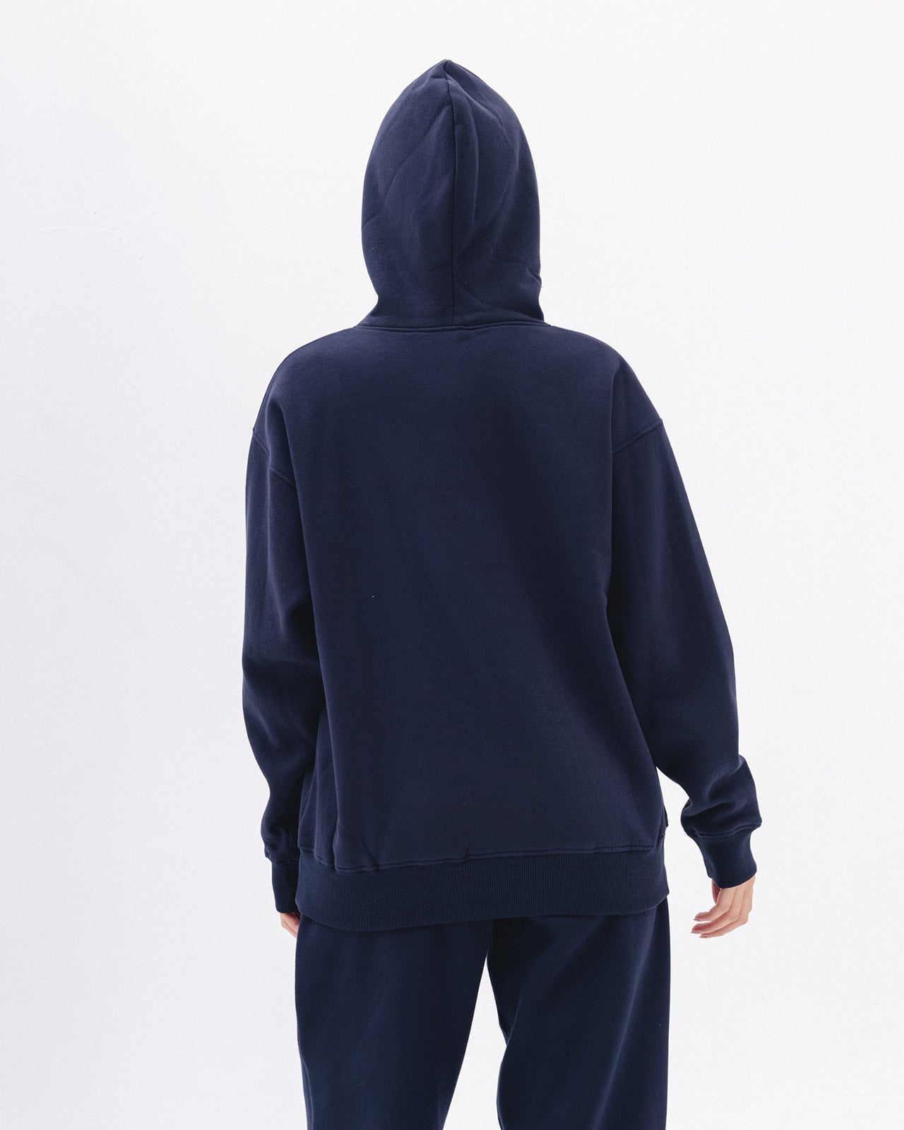 Blank Hoodie In Navy Blue