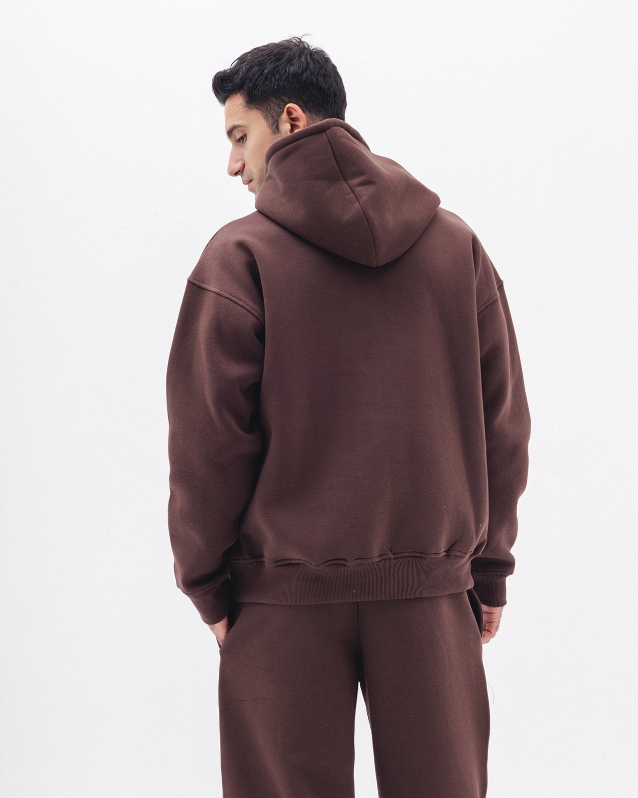Blank Hoodie In Coco Brown