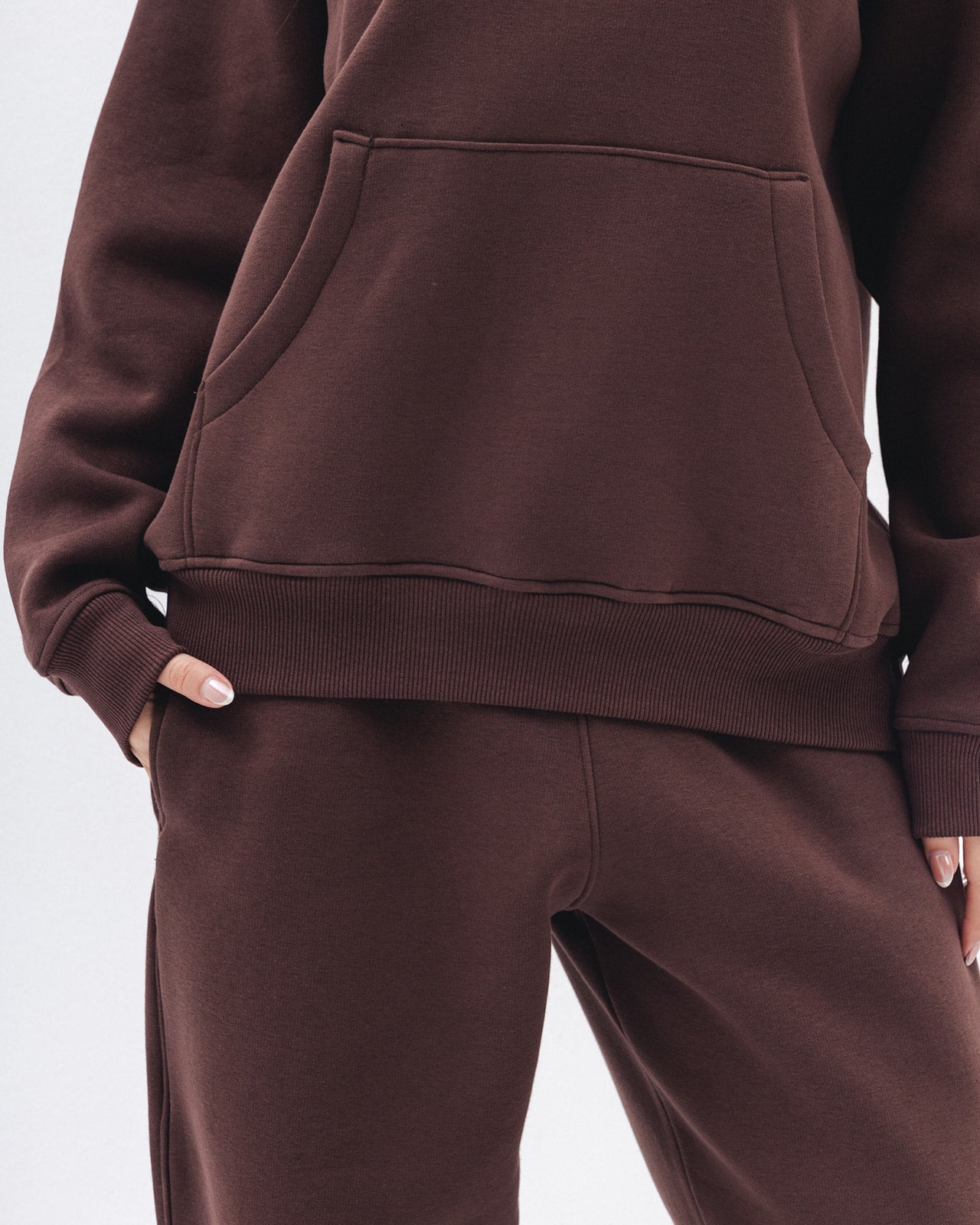 Blank Hoodie In Coco Brown