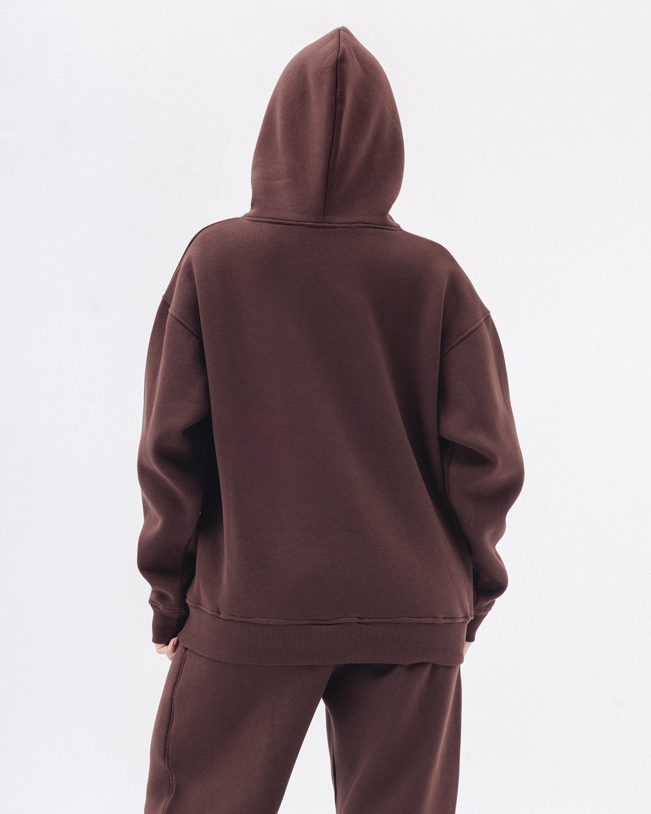 Blank Hoodie In Coco Brown