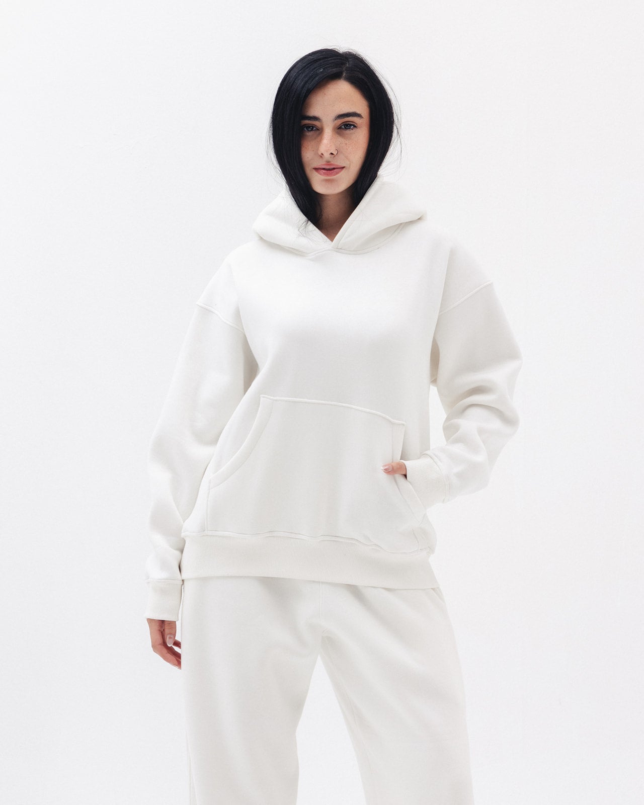 Blank Hoodie In White