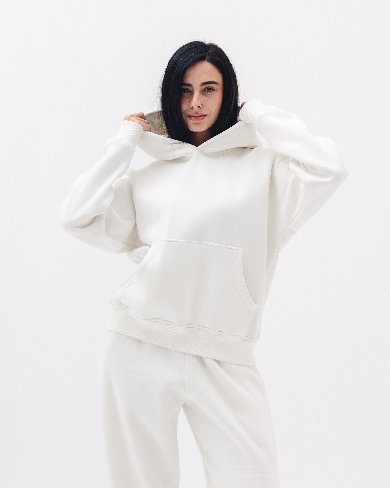 Blank Hoodie In White