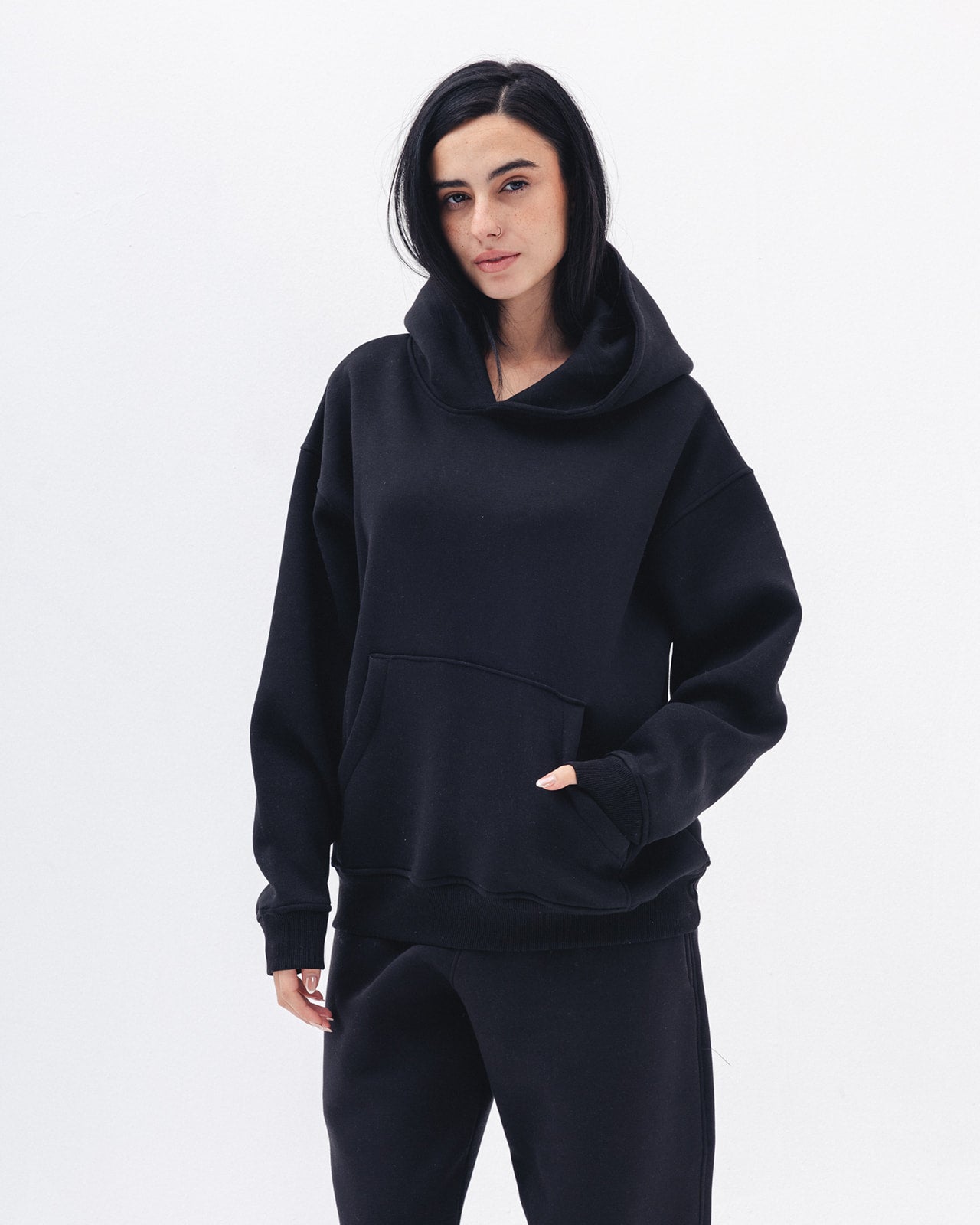 Blank Hoodie In Black