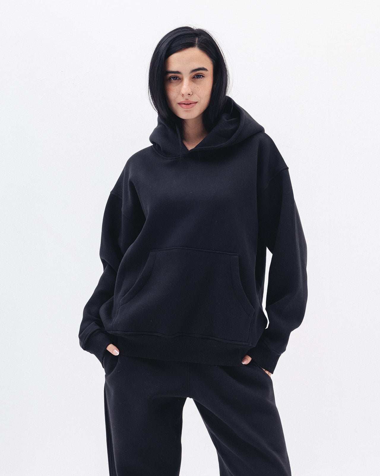 Blank Hoodie In Black