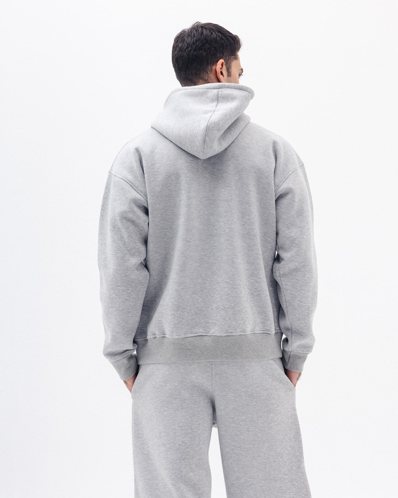 Blank Hoodie In Light Grey