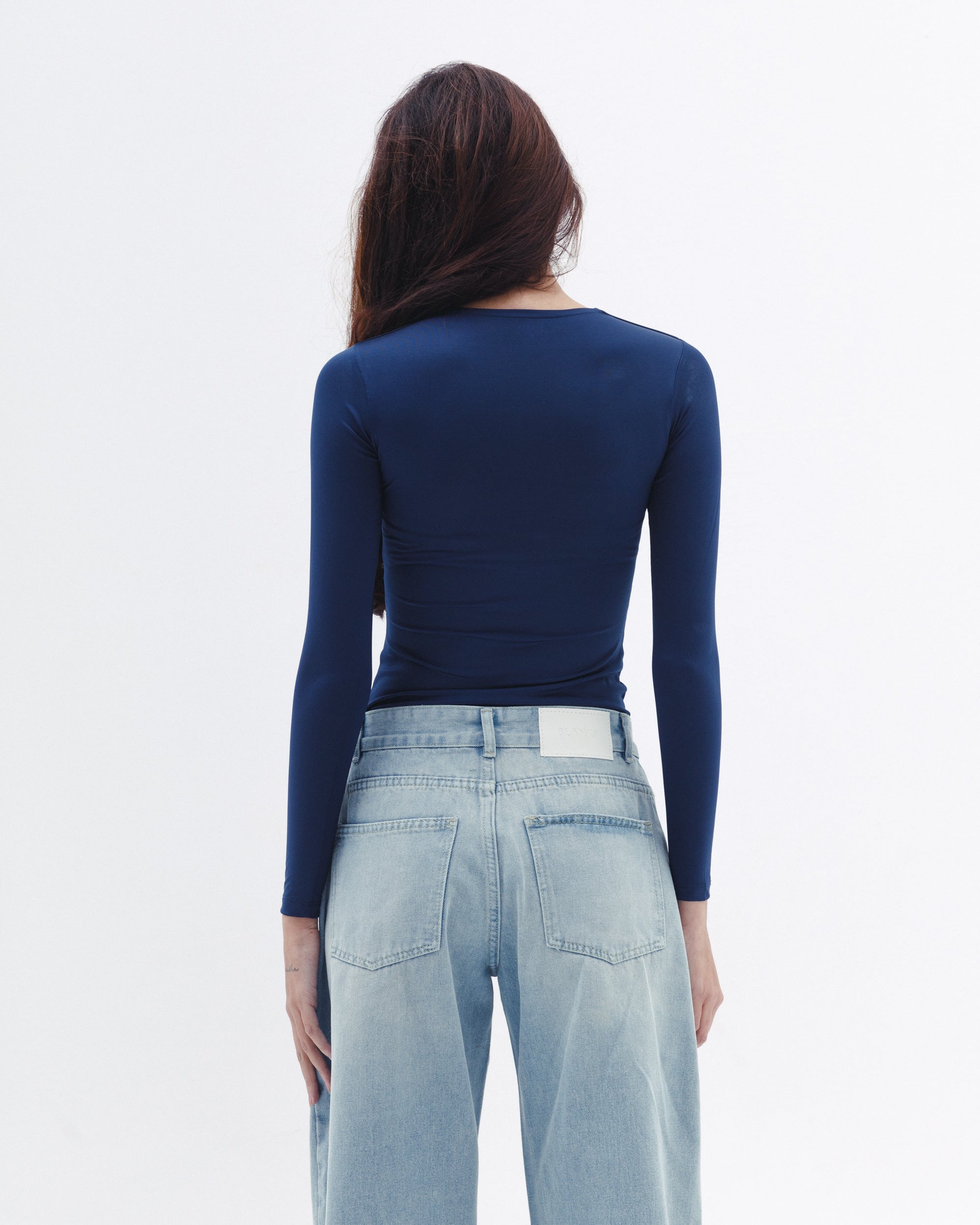 Shaping Long Sleeve Top Navy Blue