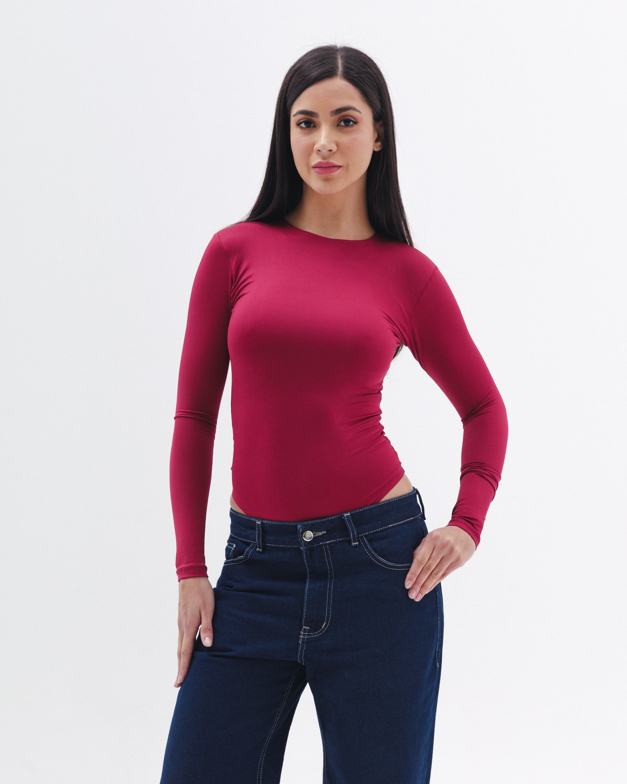 Shaping Bodysuit In Raspberry