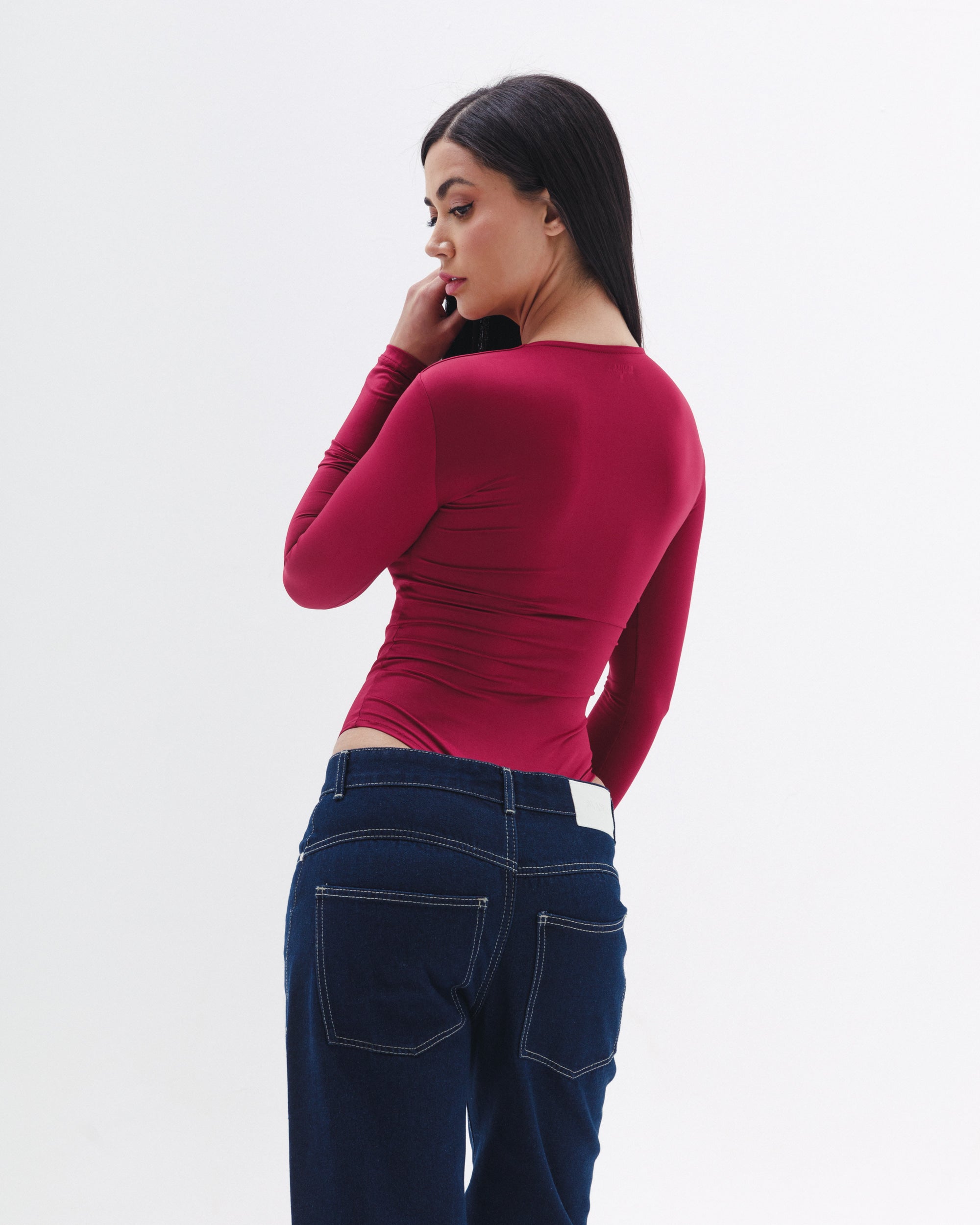 Shaping Bodysuit In Raspberry