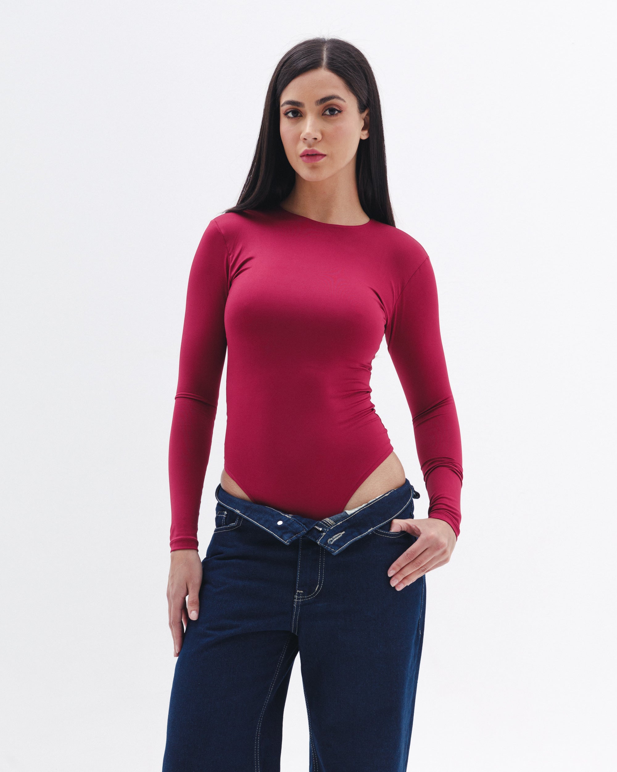 Shaping Bodysuit In Raspberry