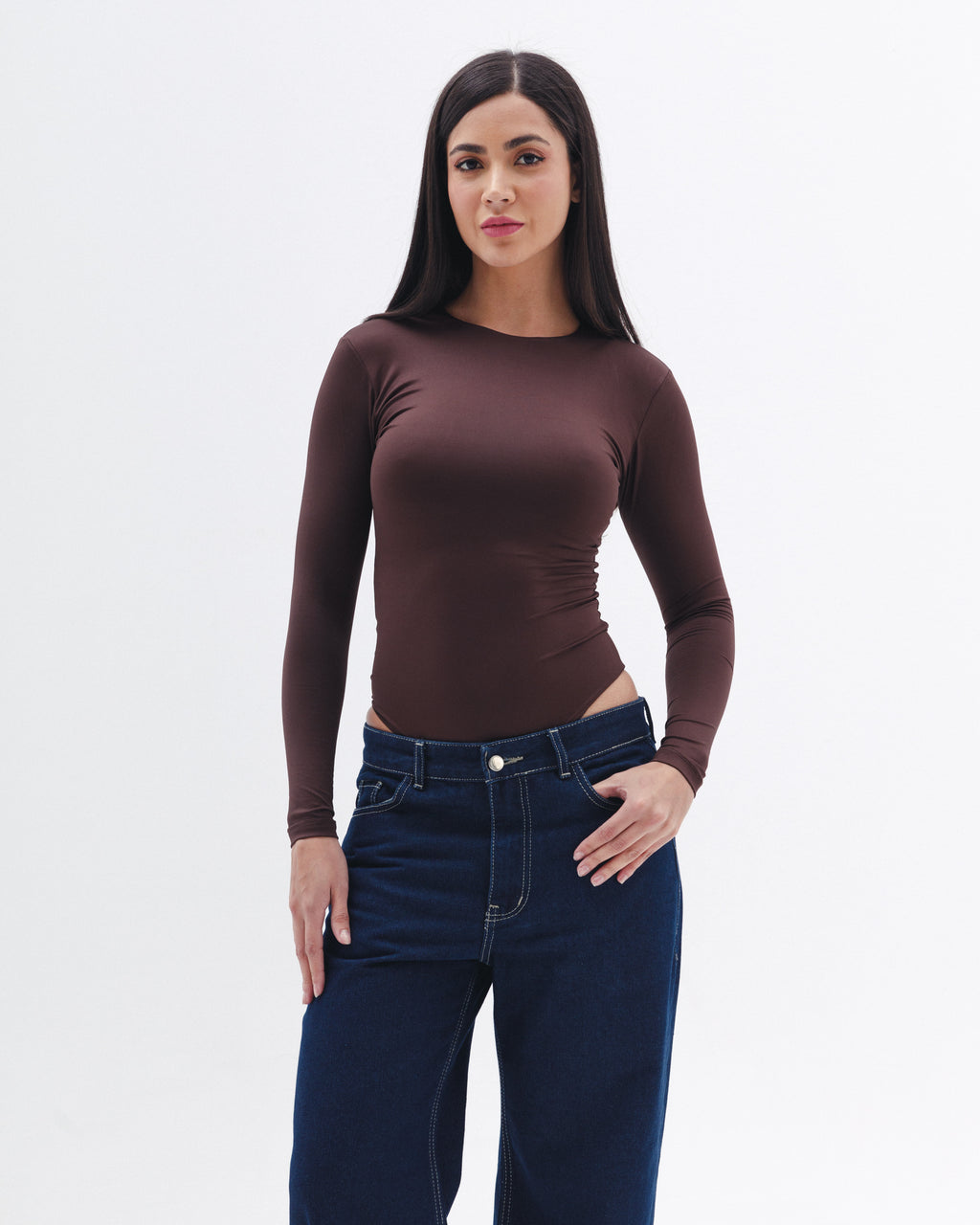 Shaping Bodysuit In Brown