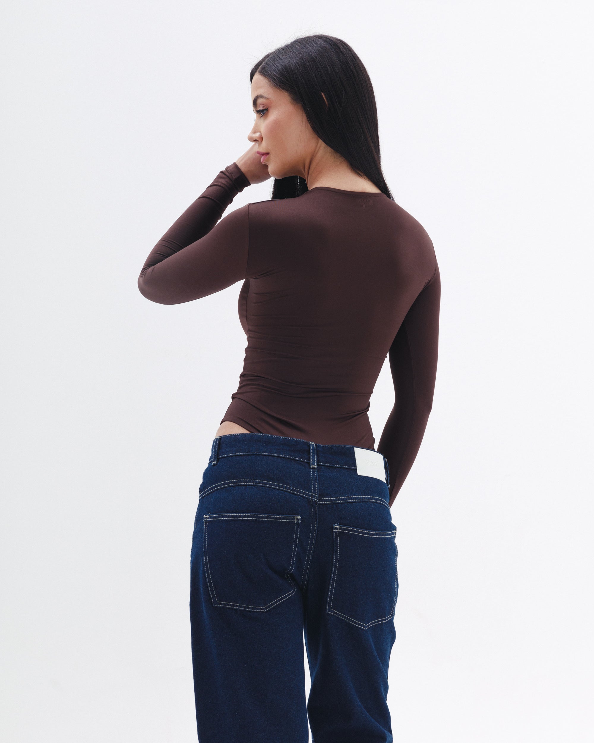 Shaping Bodysuit In Brown