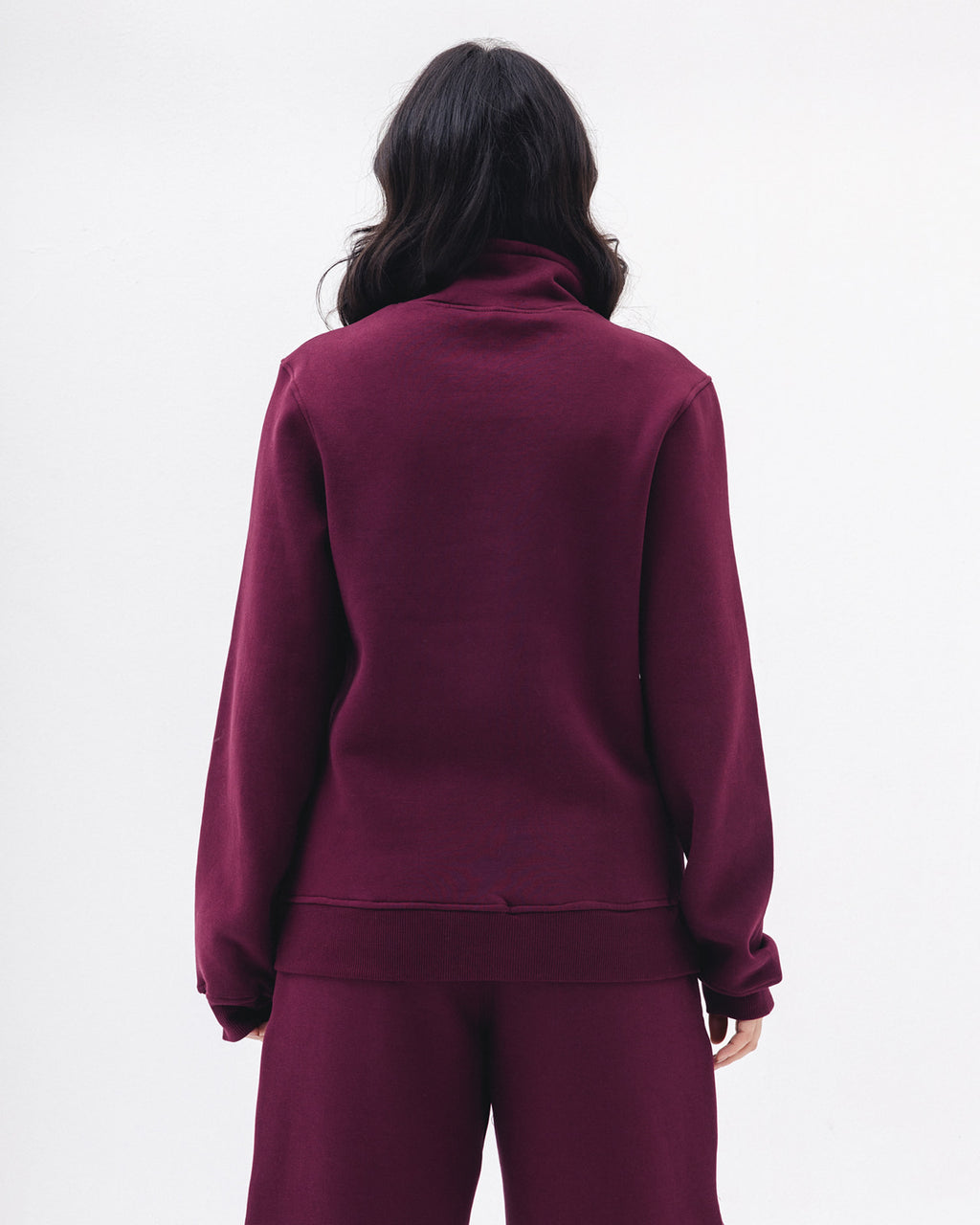Quarter Zip In Burgundy