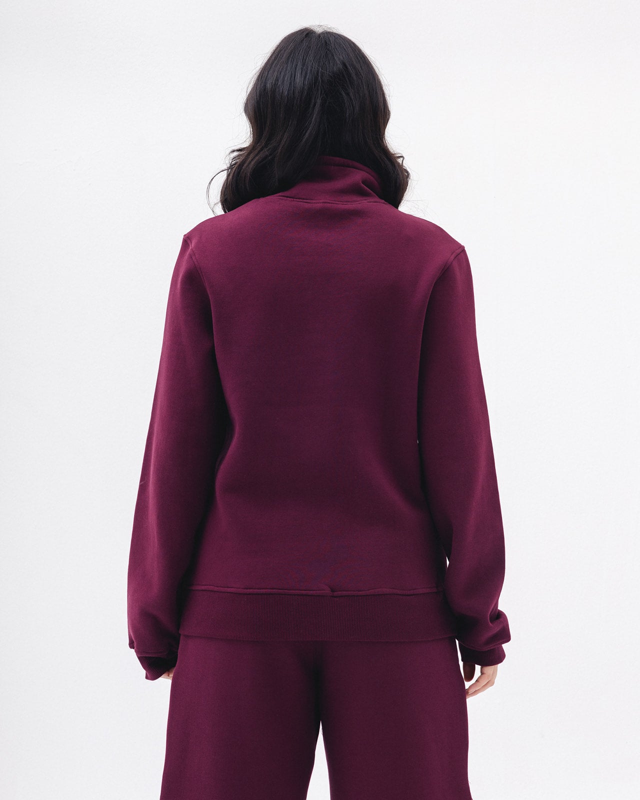 Quarter Zip In Burgundy