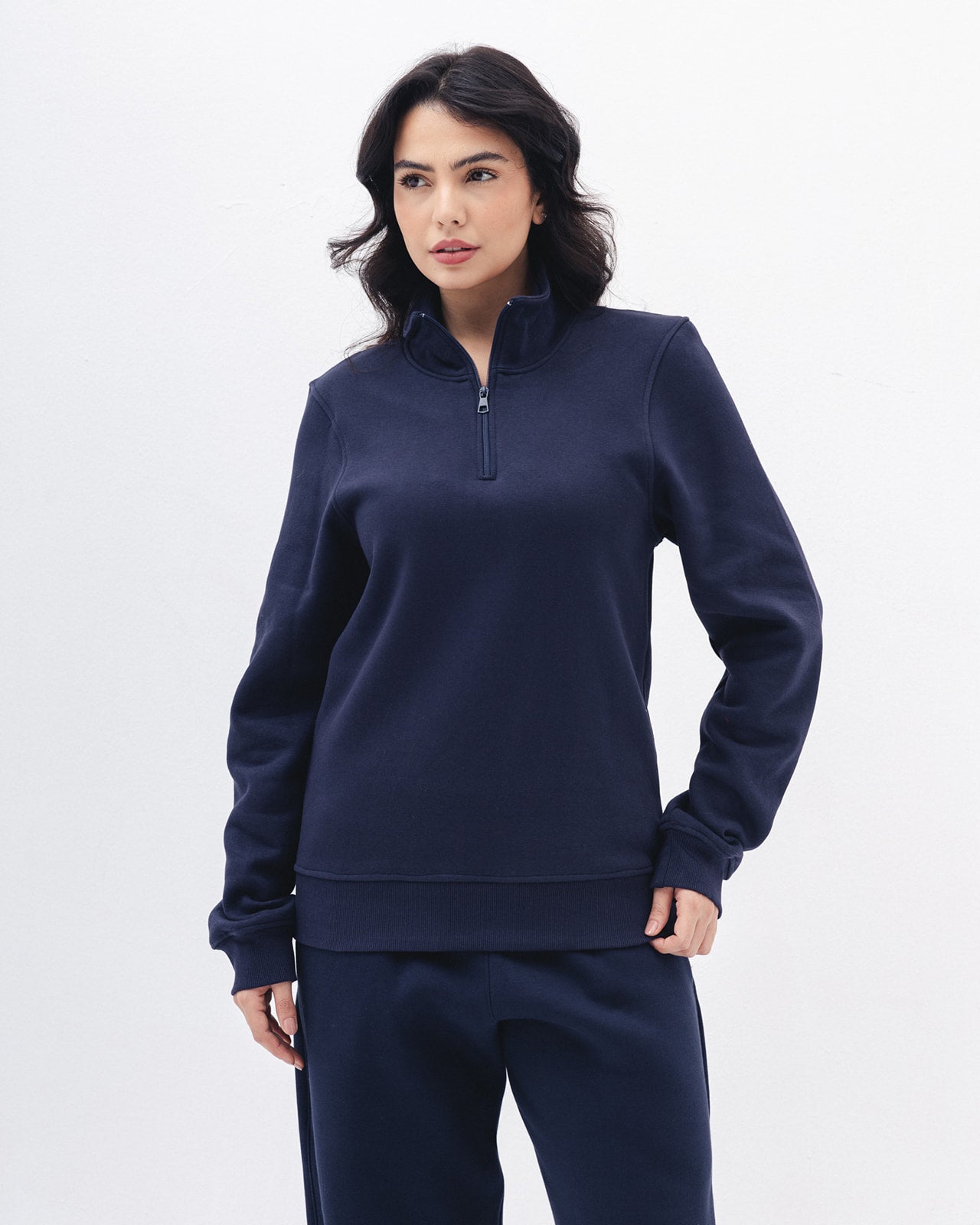 Quarter Zip In Navy Blue