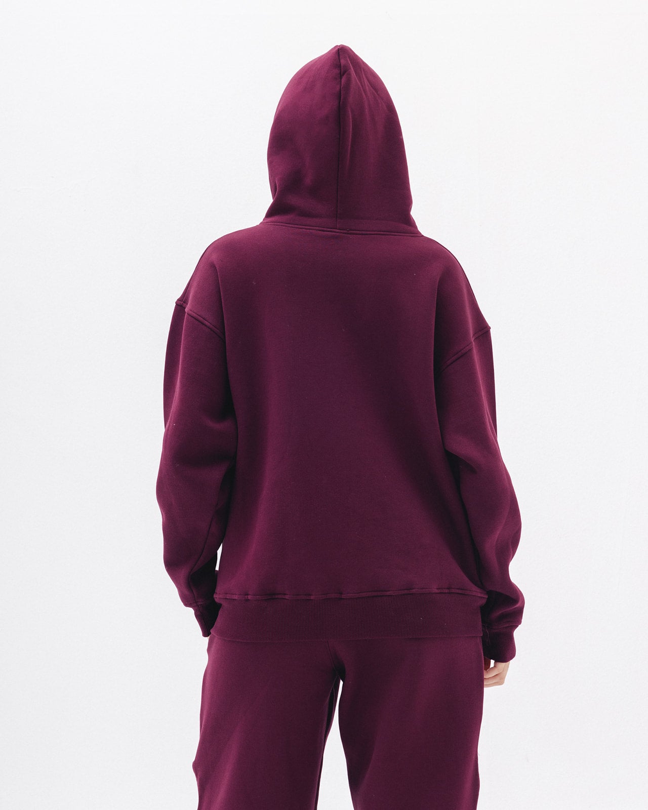 Blank Zip Up In Burgundy