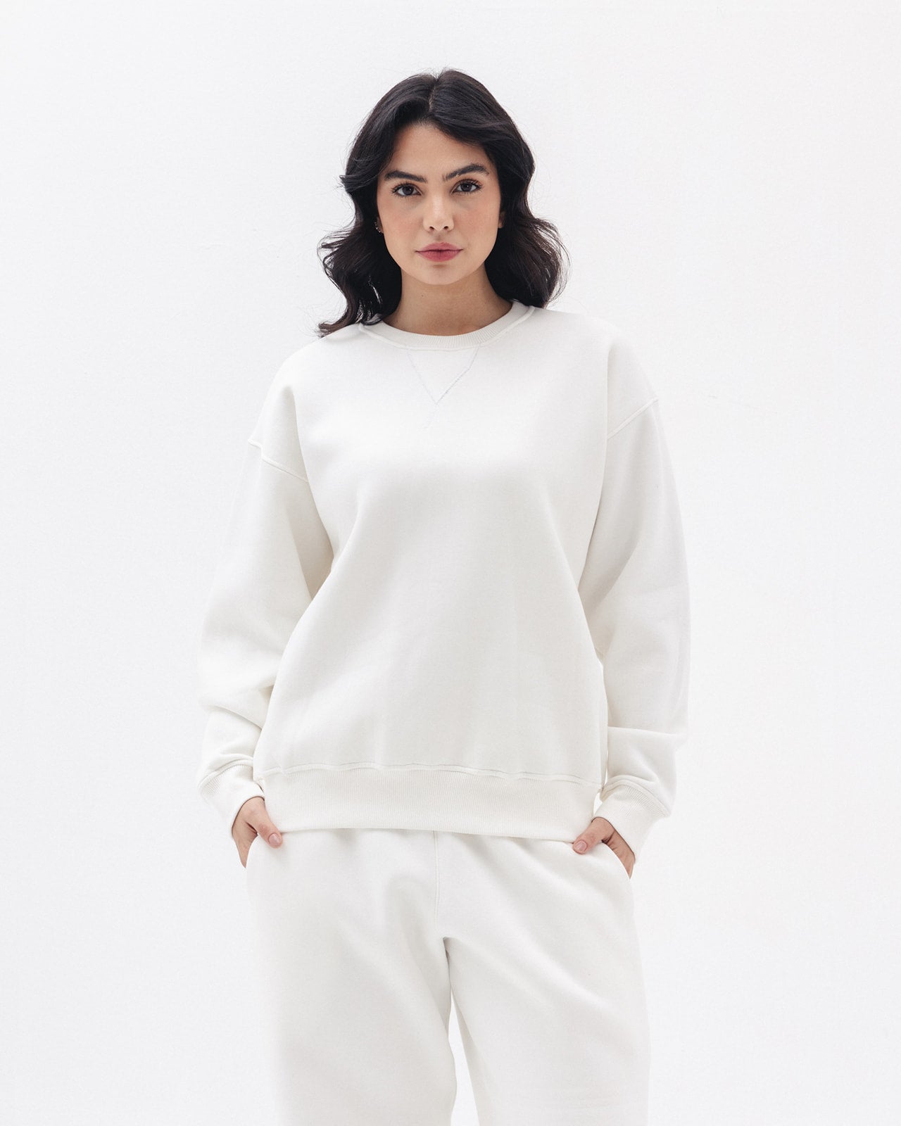 Blank Crewneck In White