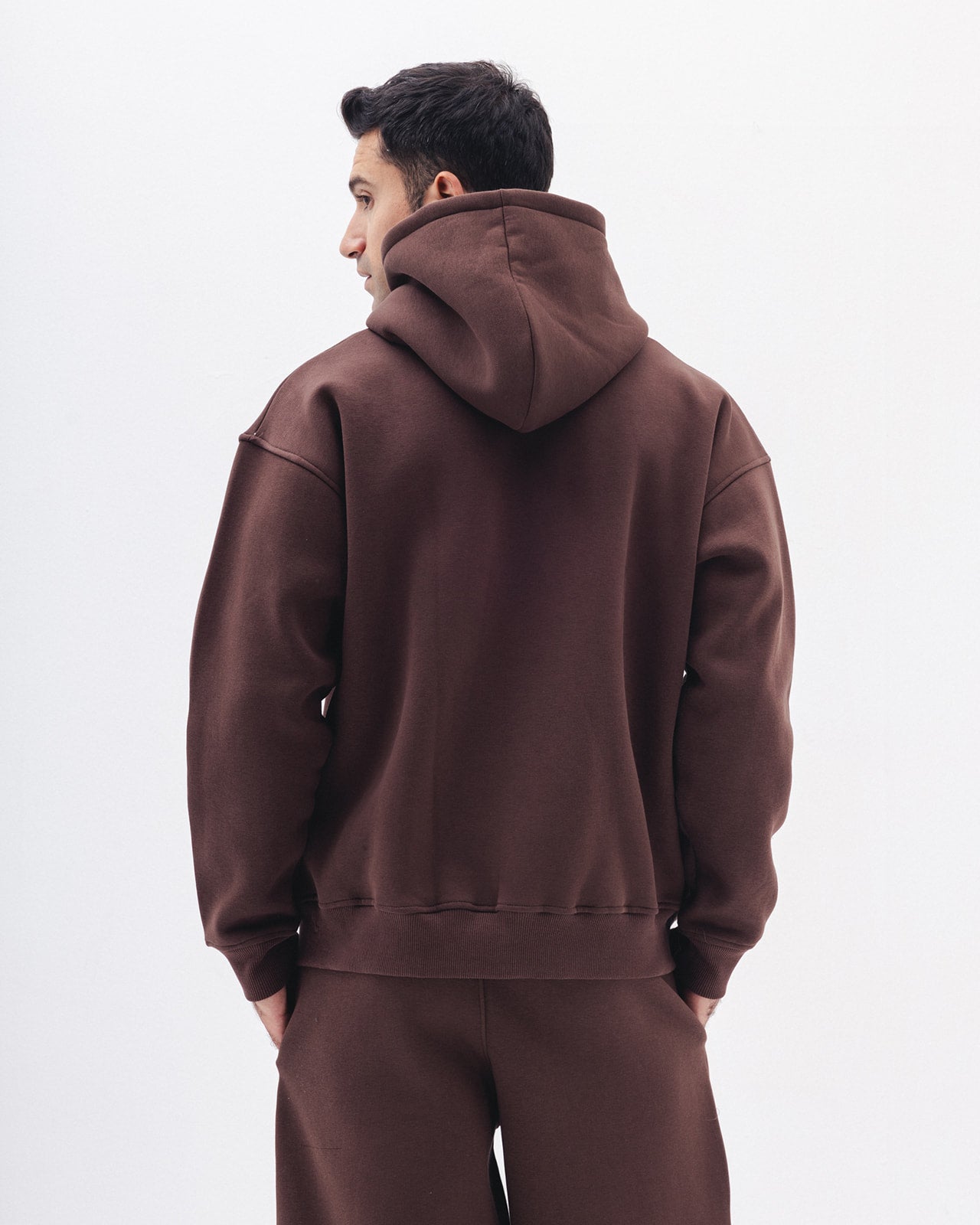 Blank Zip up in Coco Brown