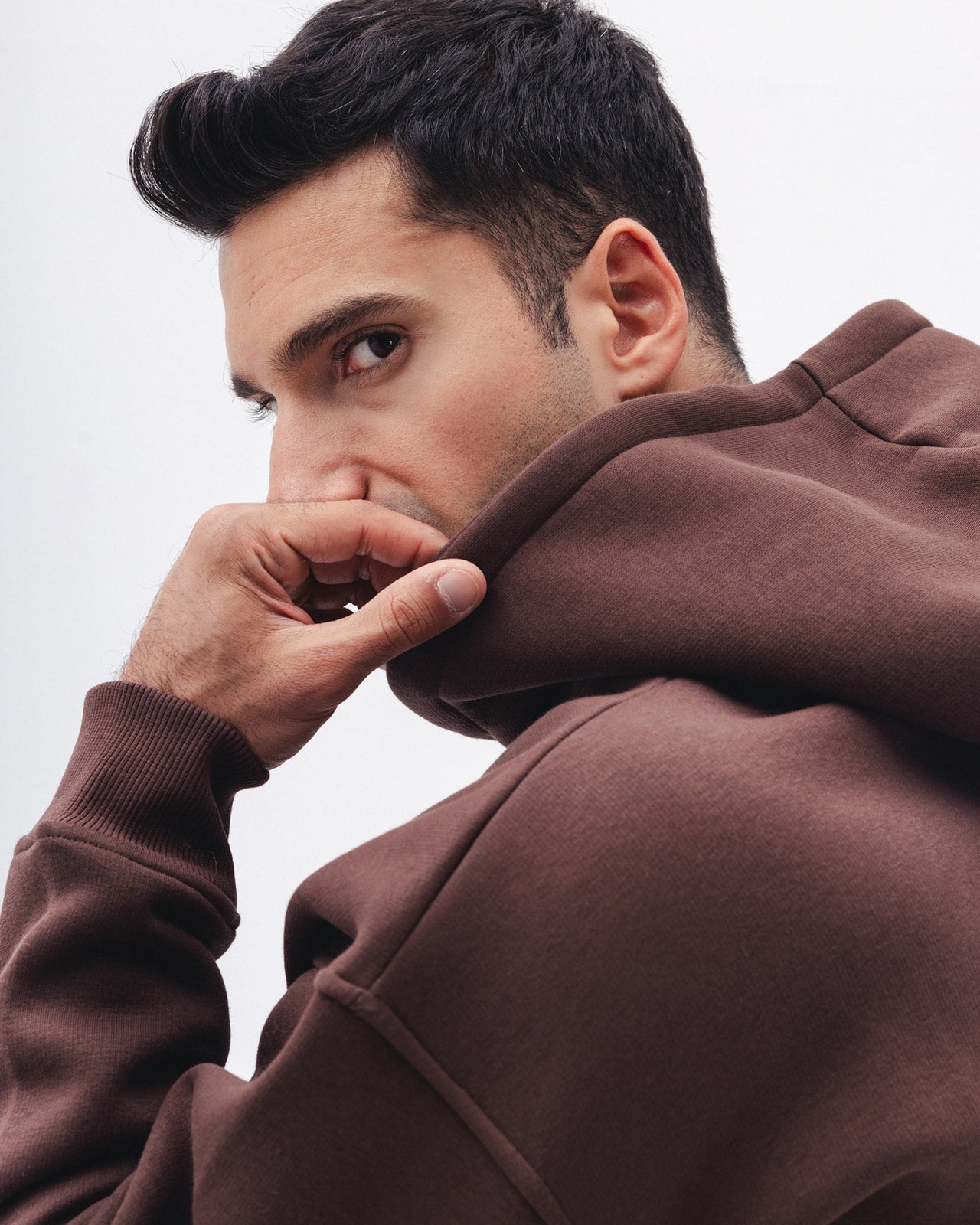 Blank Zip up in Coco Brown