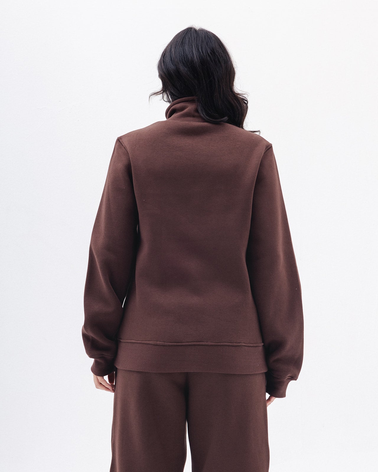 Quarter Zip In Coco Brown