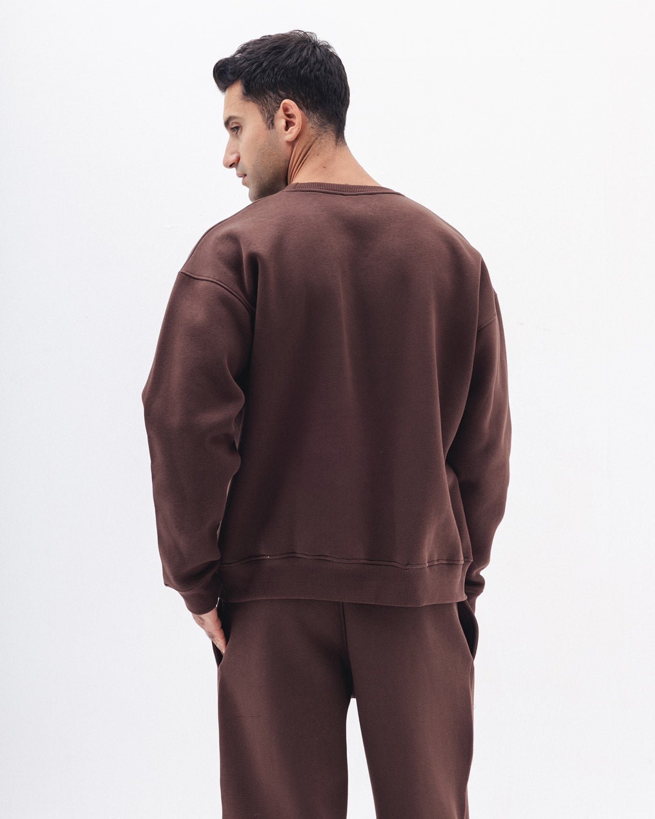 Blank Crewneck In Coco Brown