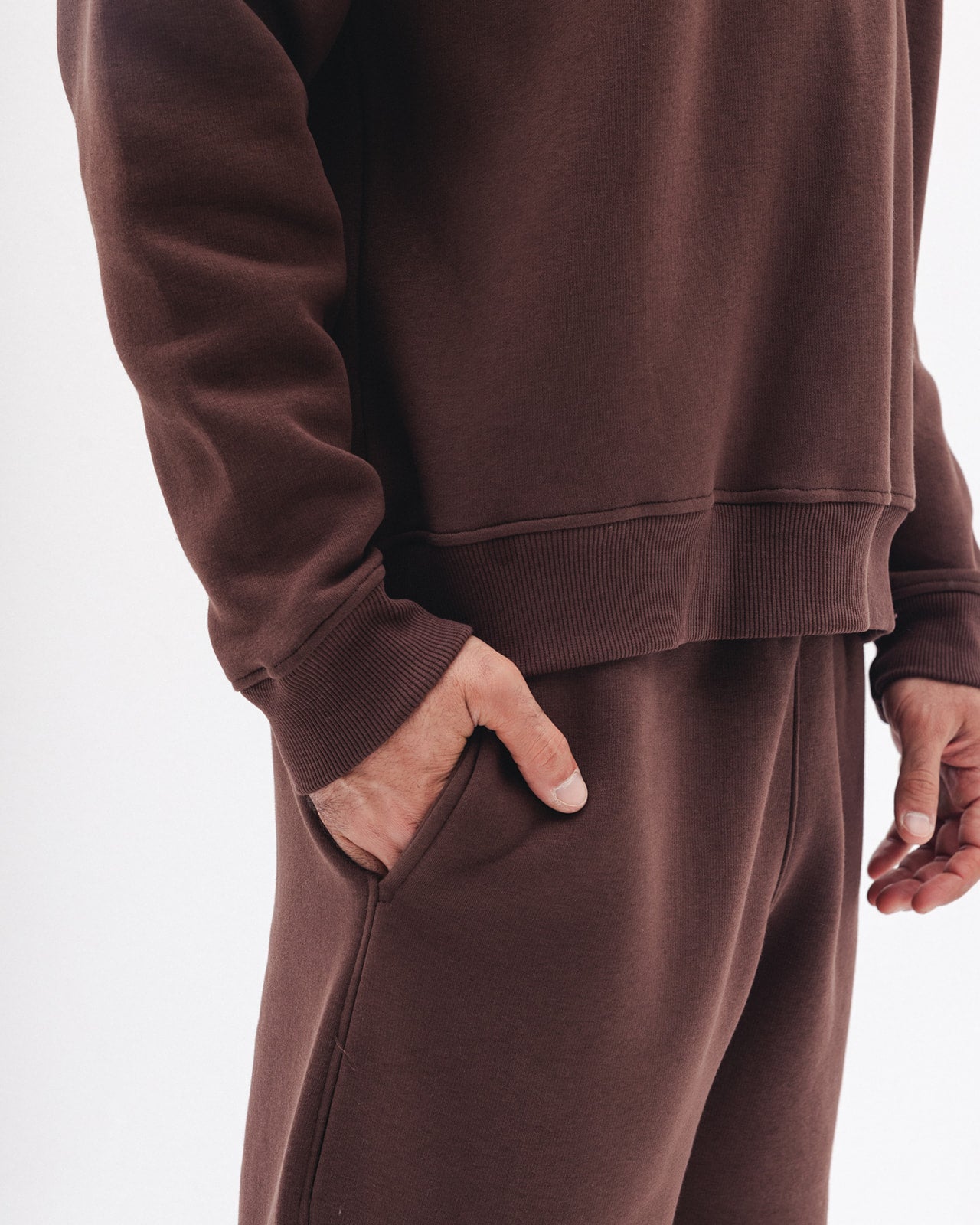 Blank Crewneck In Coco Brown