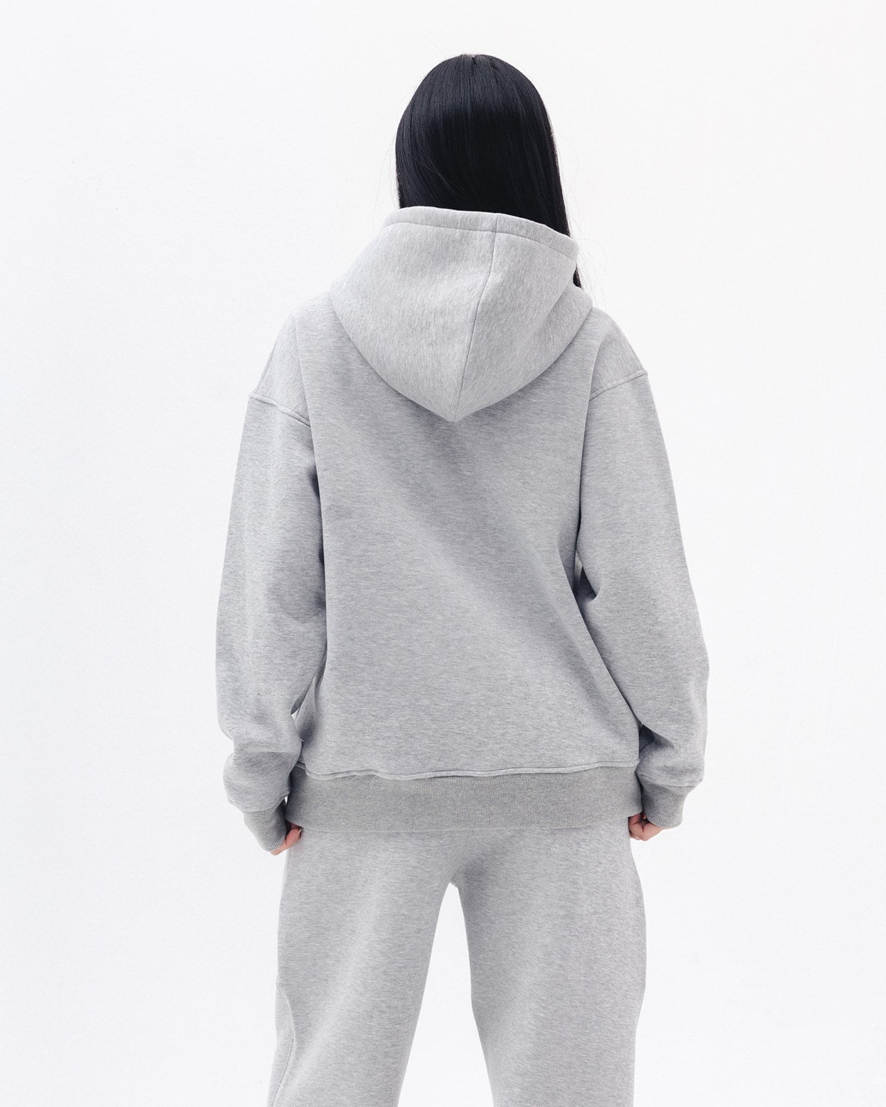 Blank Zip Up In Light Grey