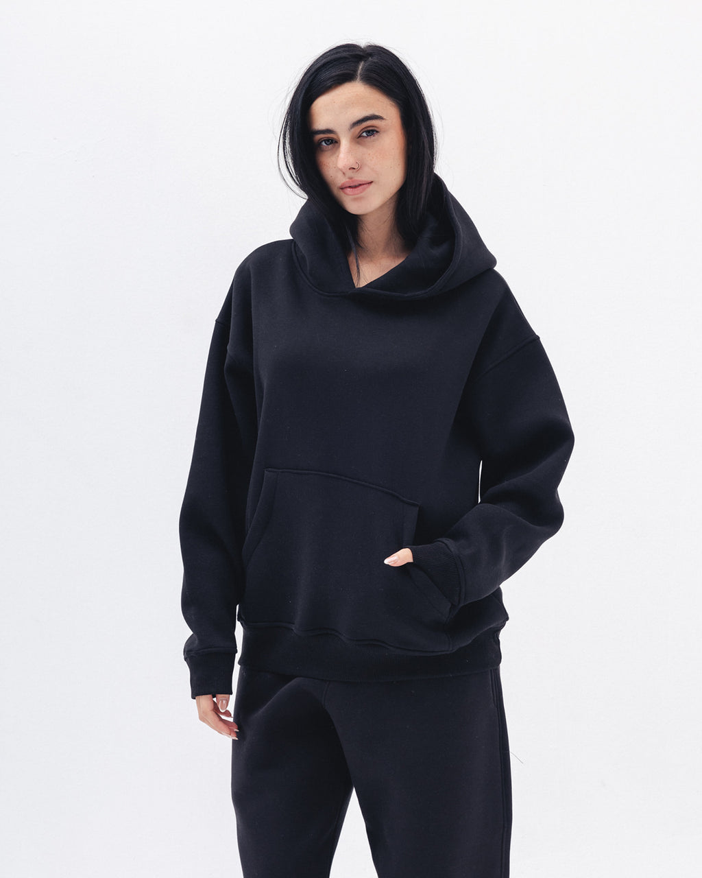 Blank Hoodie In Black