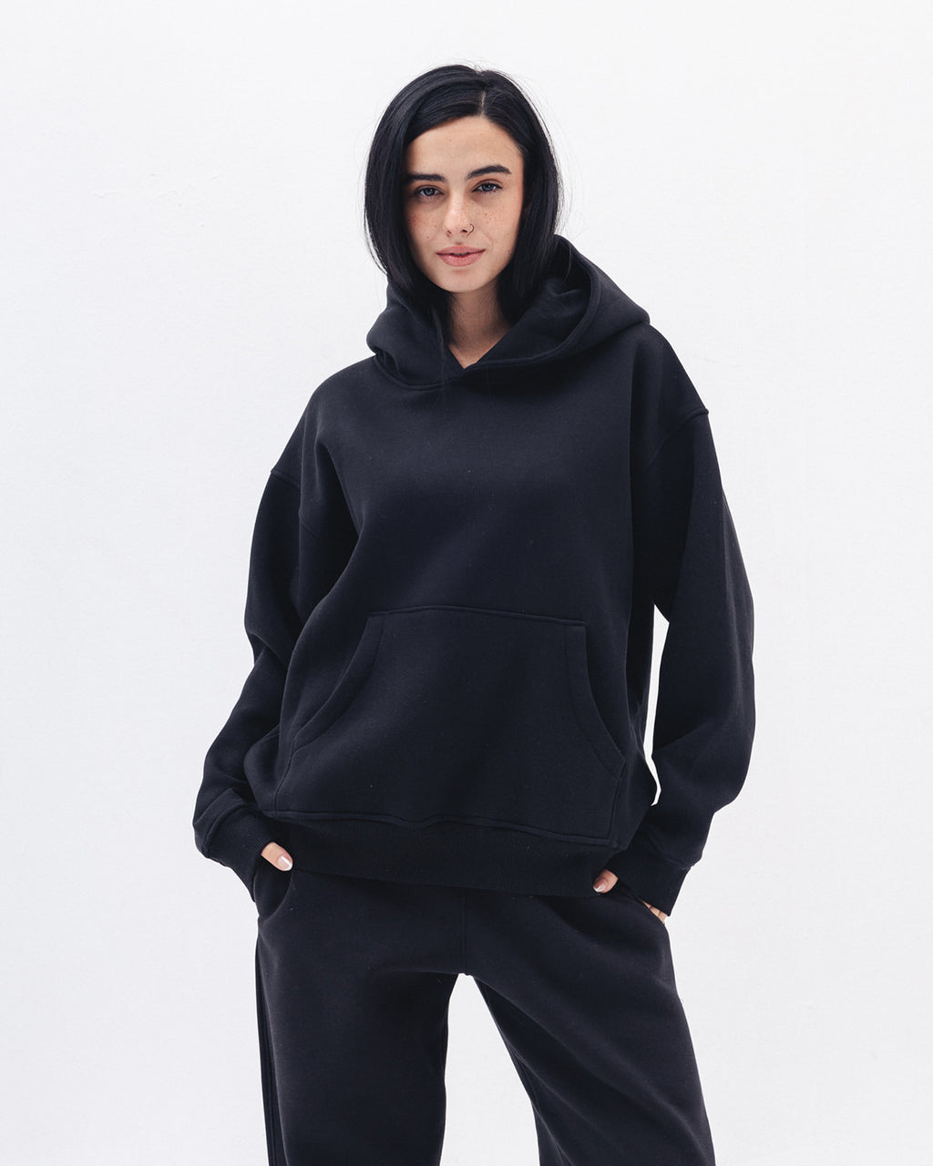 Blank Hoodie In Black