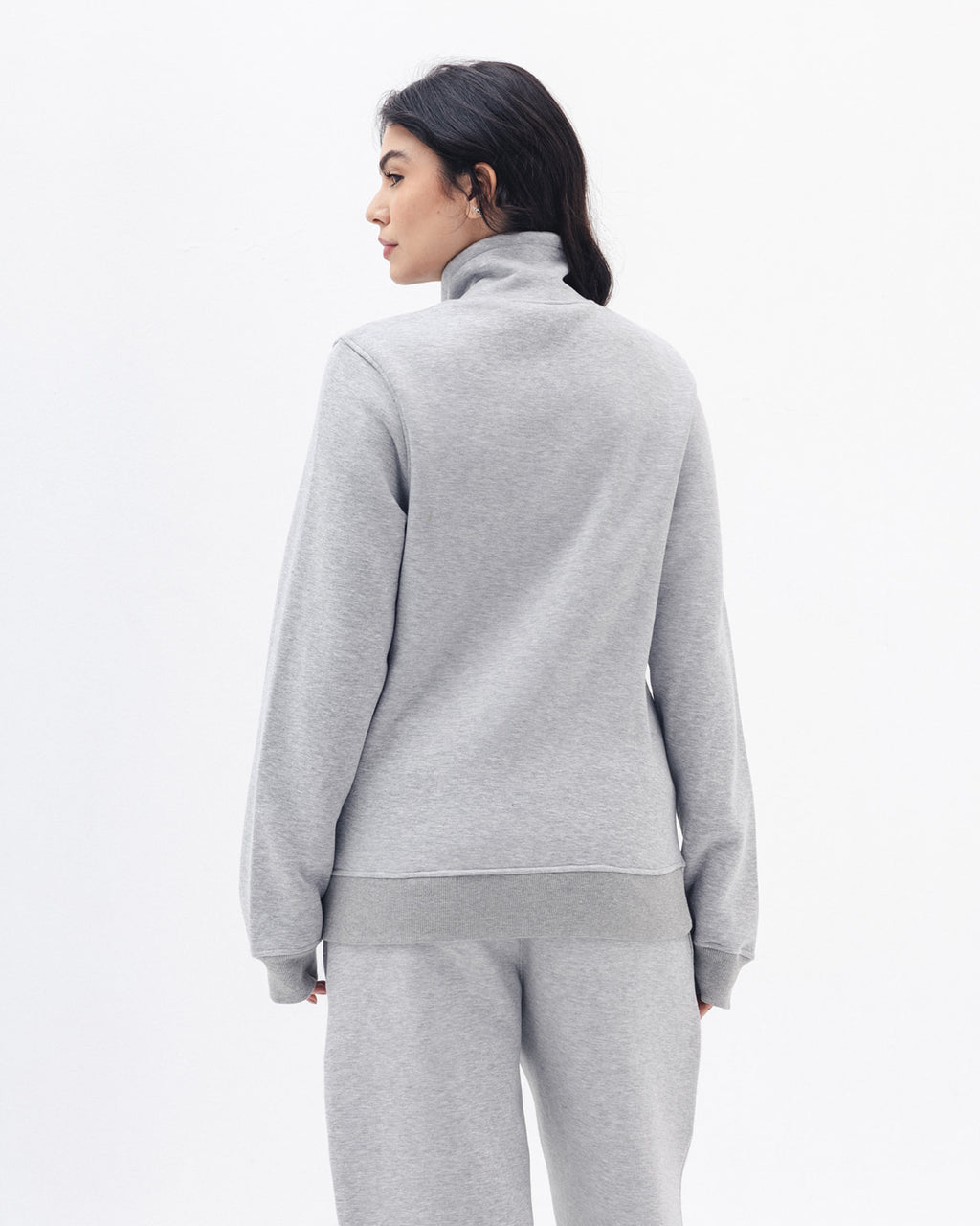 Quarter Zip In Light grey