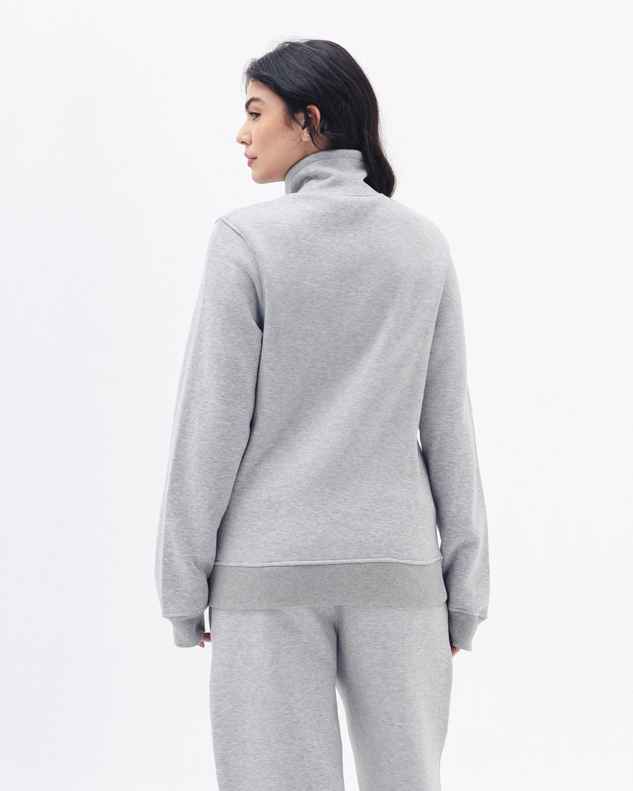 Quarter Zip In Light grey