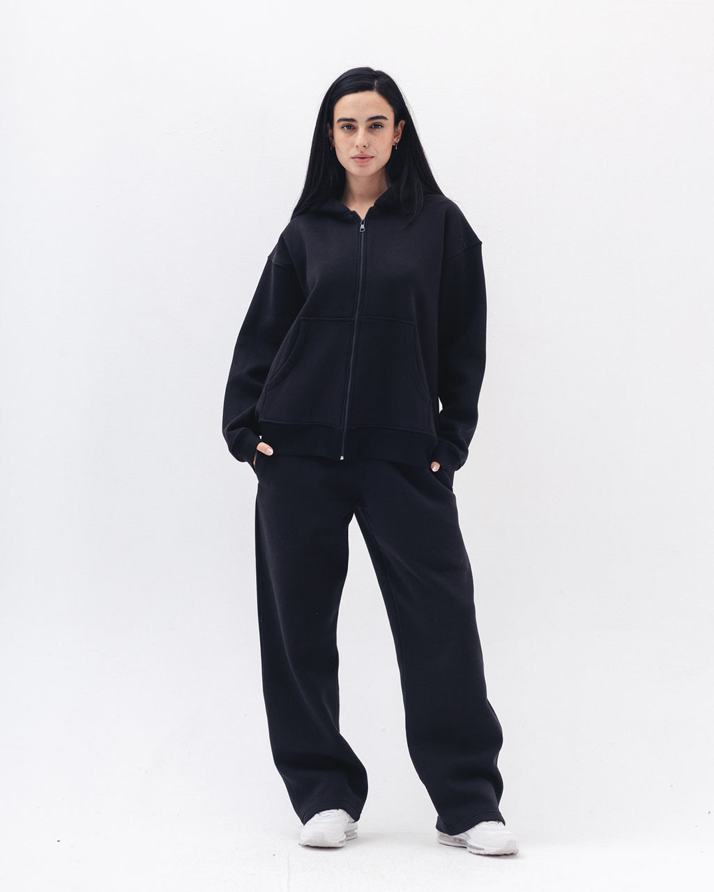 Blank Zip Up In Black