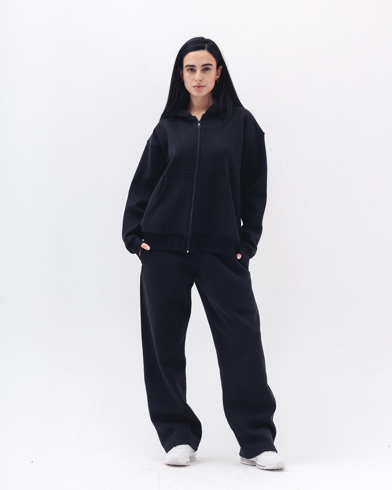 Blank Zip Up In Black