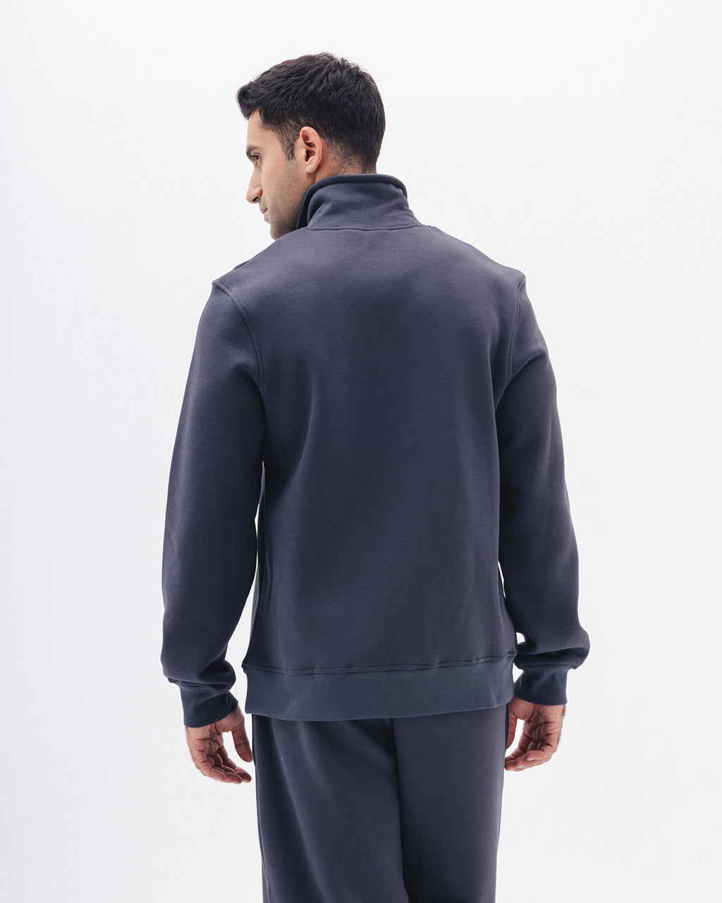 Quarter Zip In Charcoal Grey