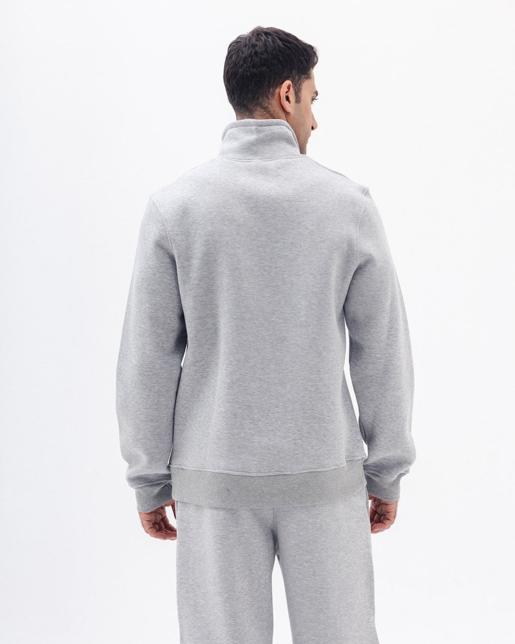 Quarter Zip In Light grey