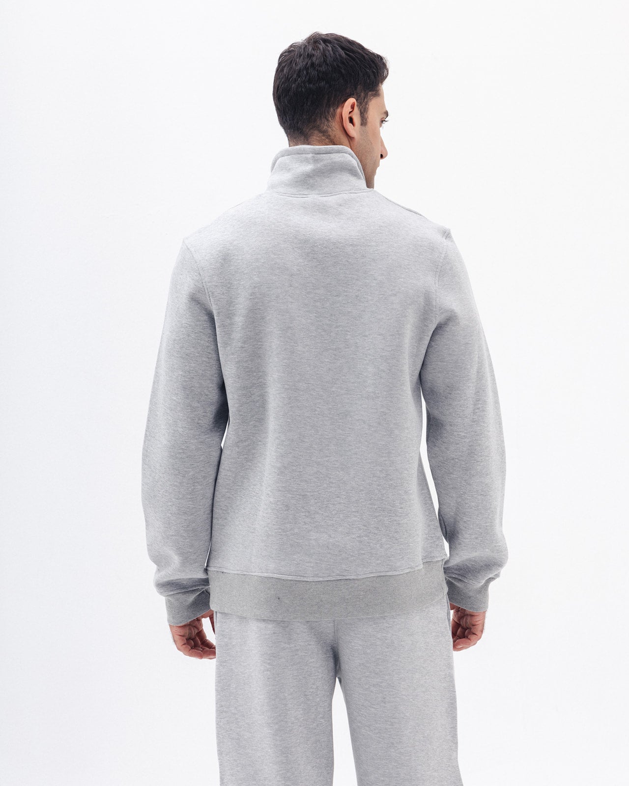 Quarter Zip In Light grey