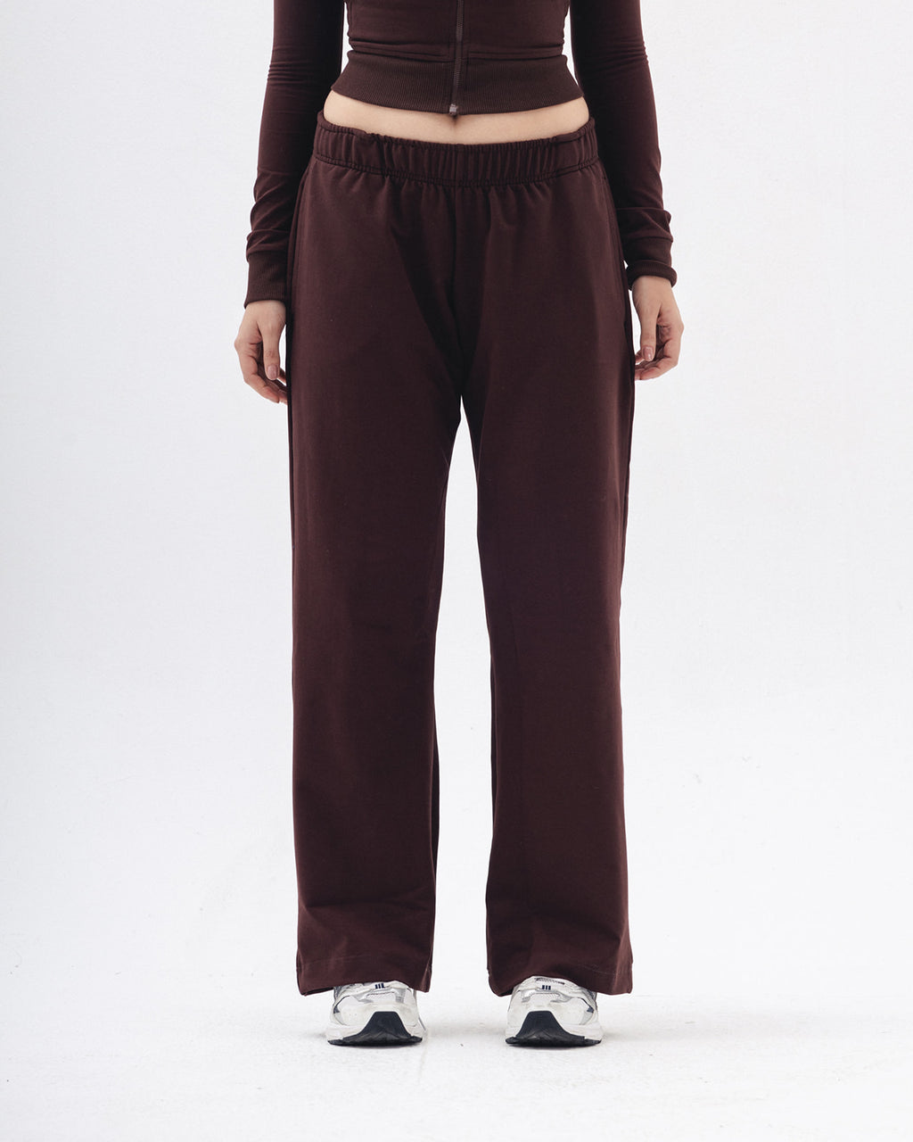 Low Rise Sweatpants In Brown