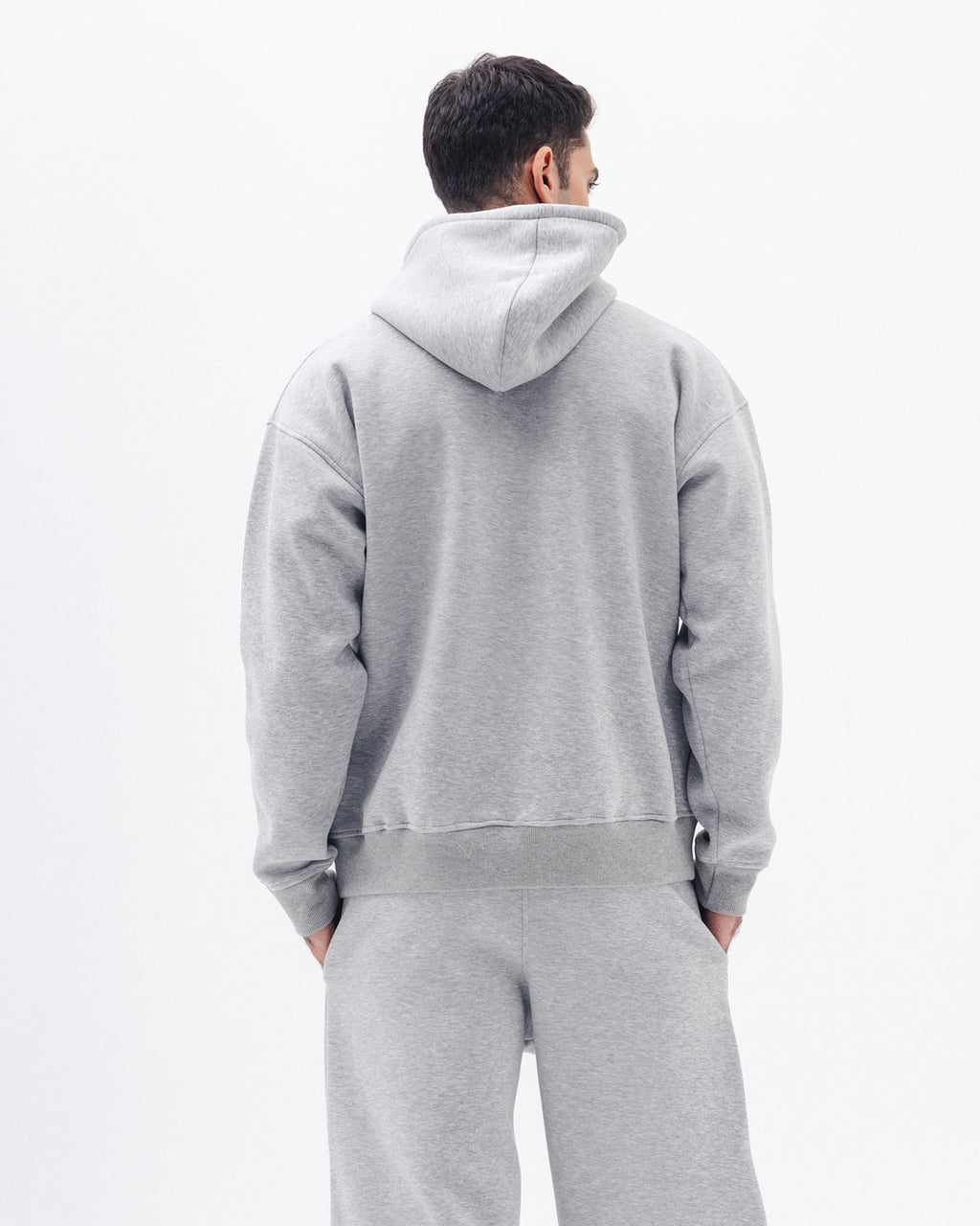 Blank Hoodie In Light Grey