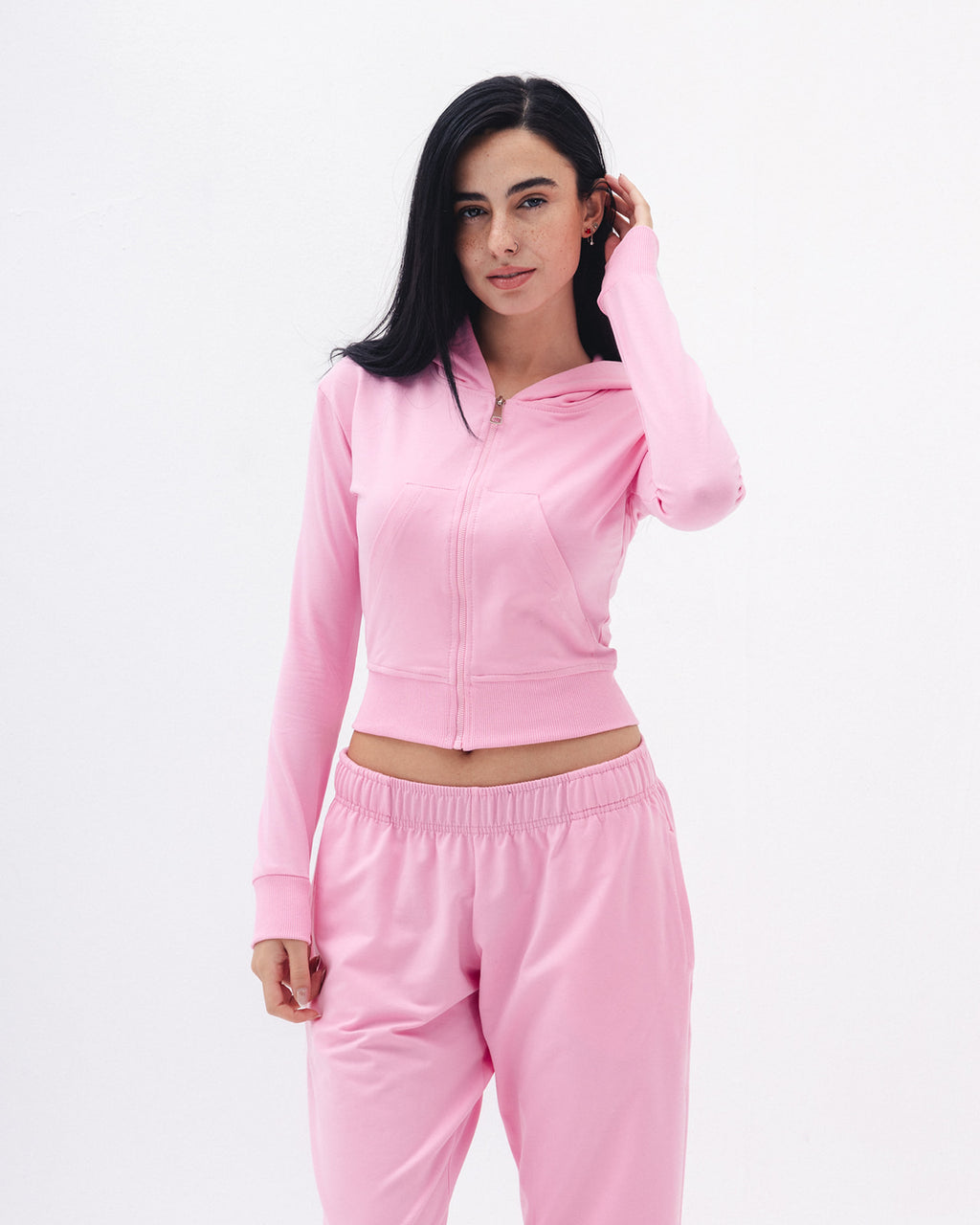 Shaping Zipper Jacket In Pink