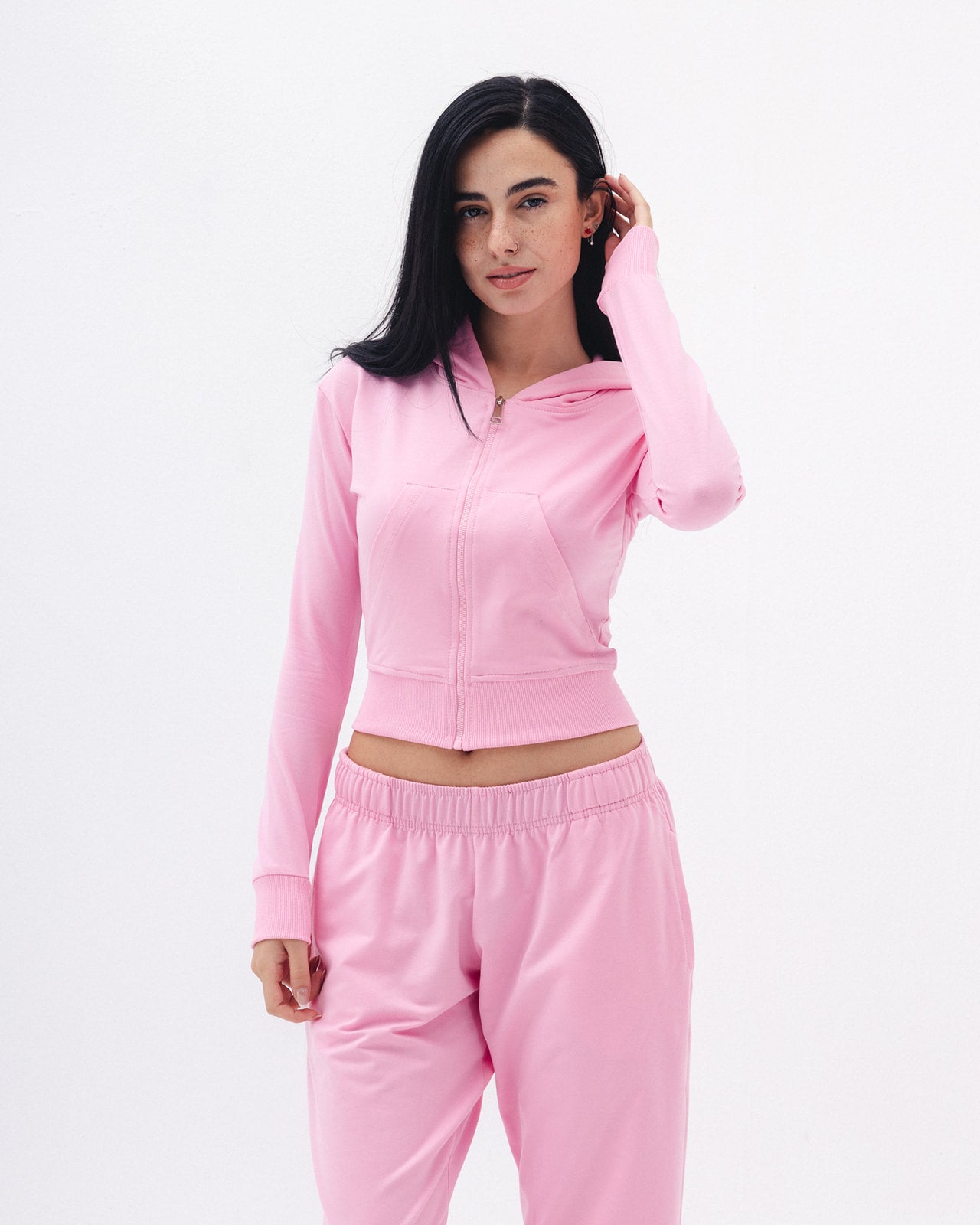 Shaping Zipper Jacket In Pink