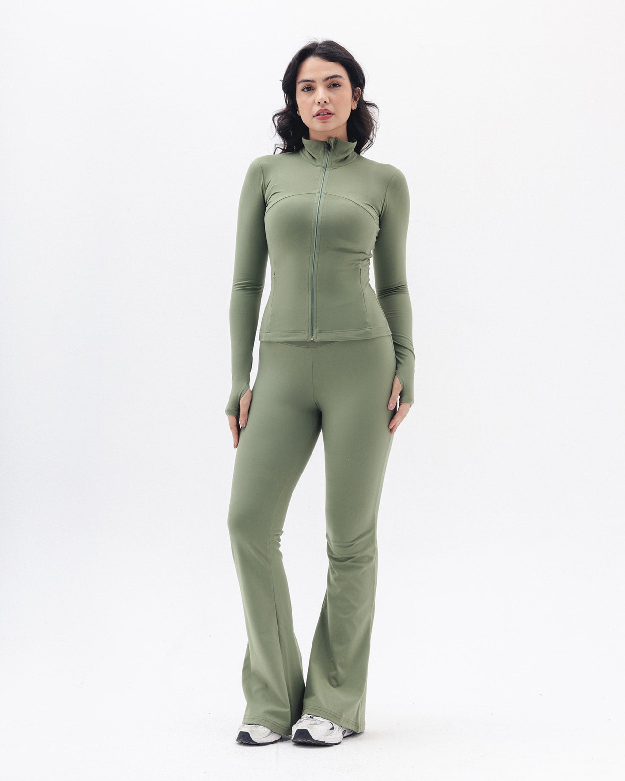 Shaping Athleisure Jacket In Sage Green