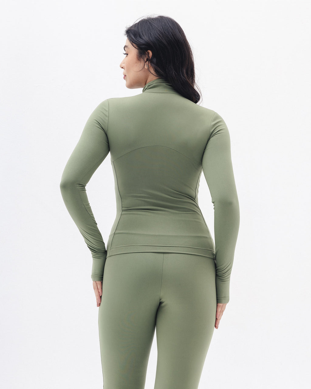 Shaping Athleisure Jacket In Sage Green