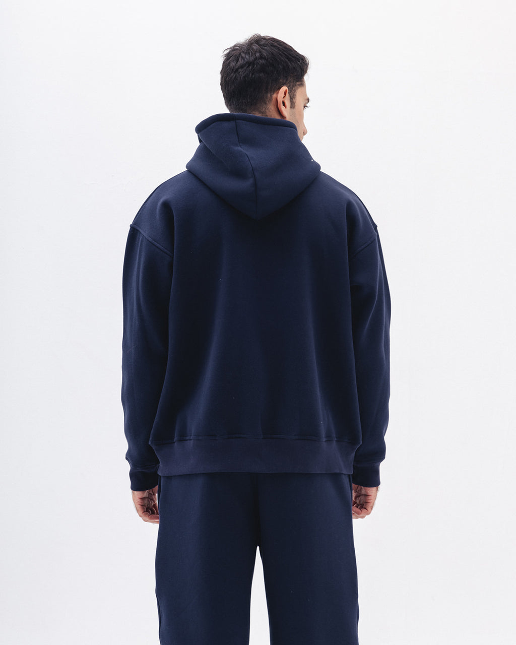 Blank Zip Up In Navy Blue