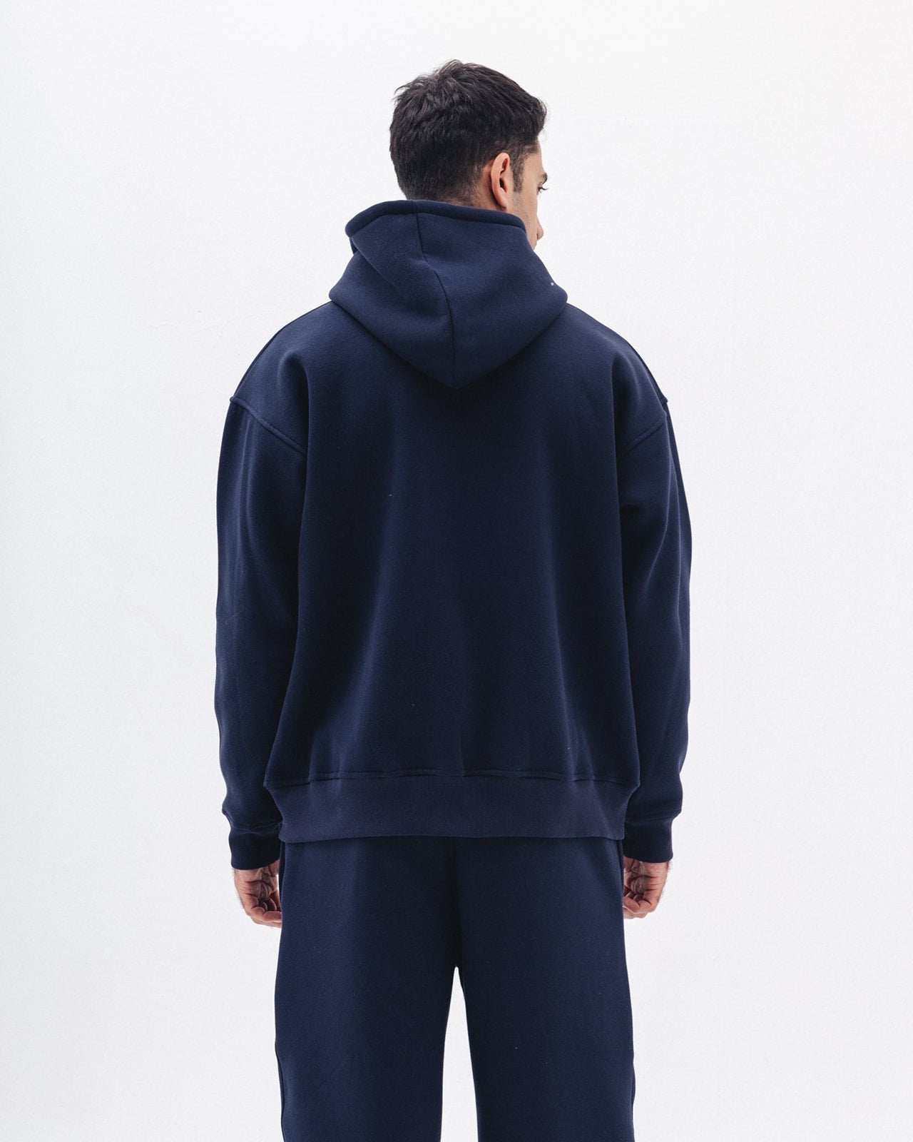 Blank Zip Up In Navy Blue