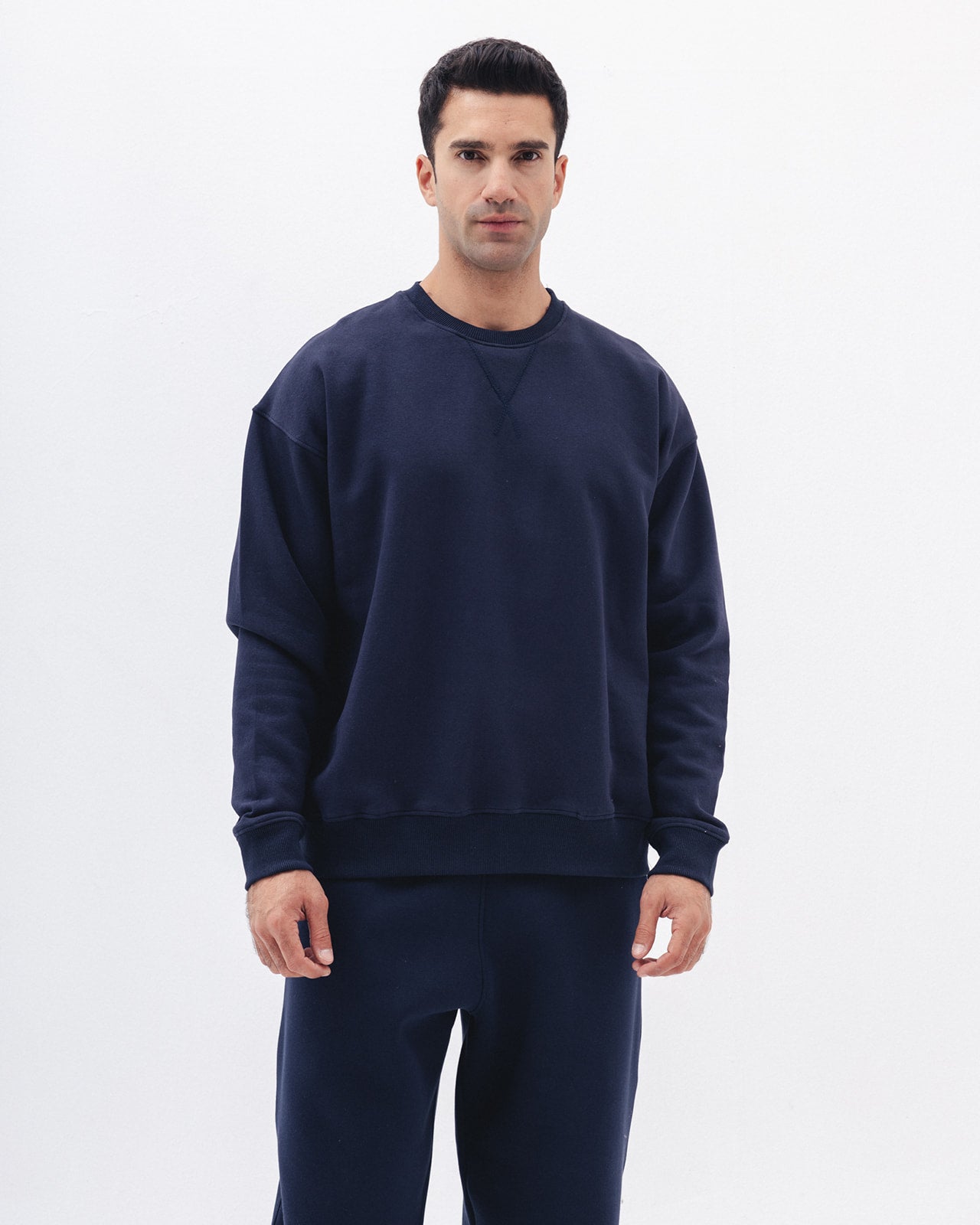 Blank Crewneck In Navy Blue