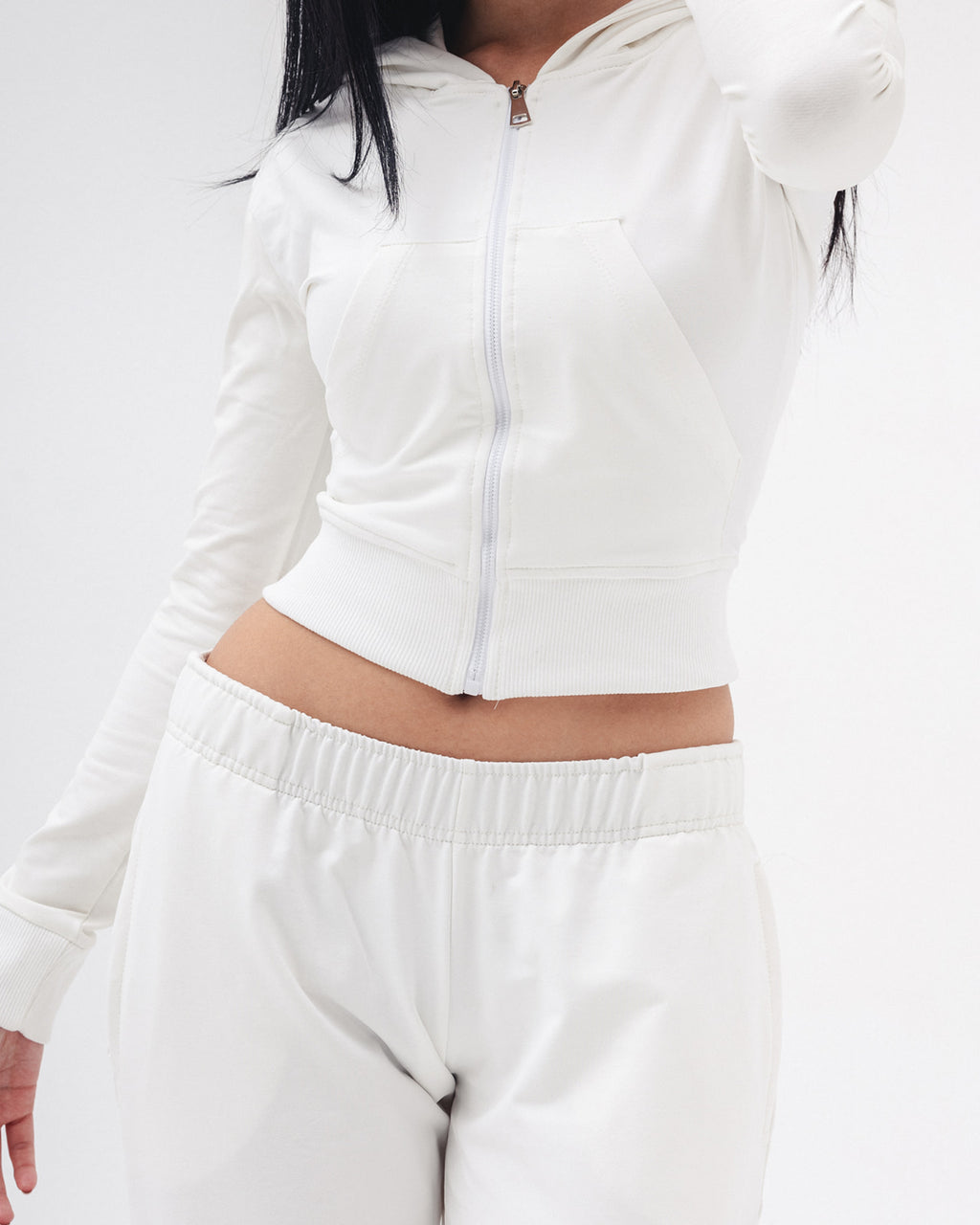 Shaping Zipper Jacket In White