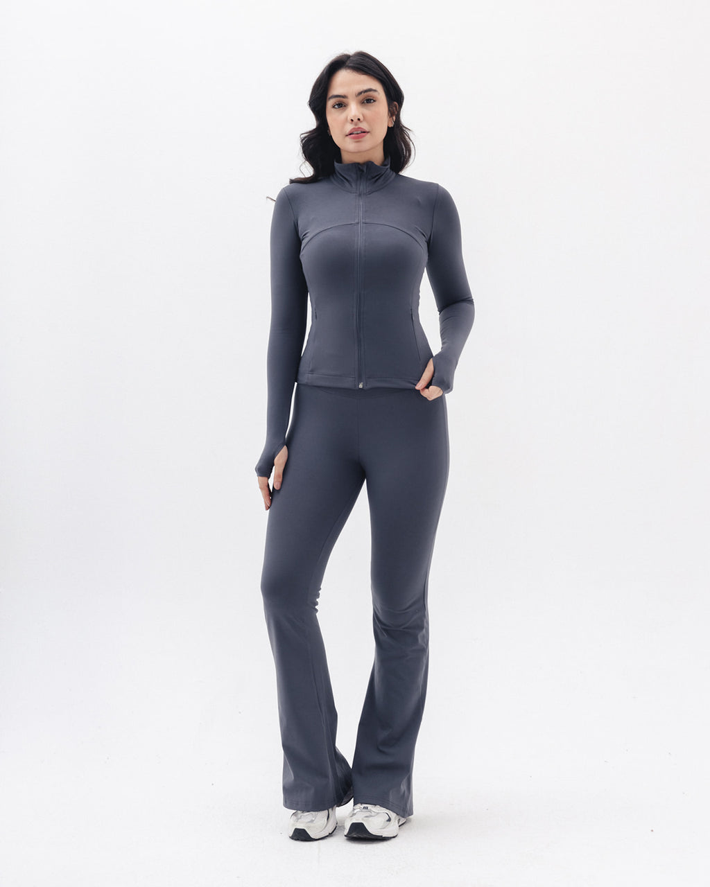 Shaping Athleisure Jacket In Charcoal Grey