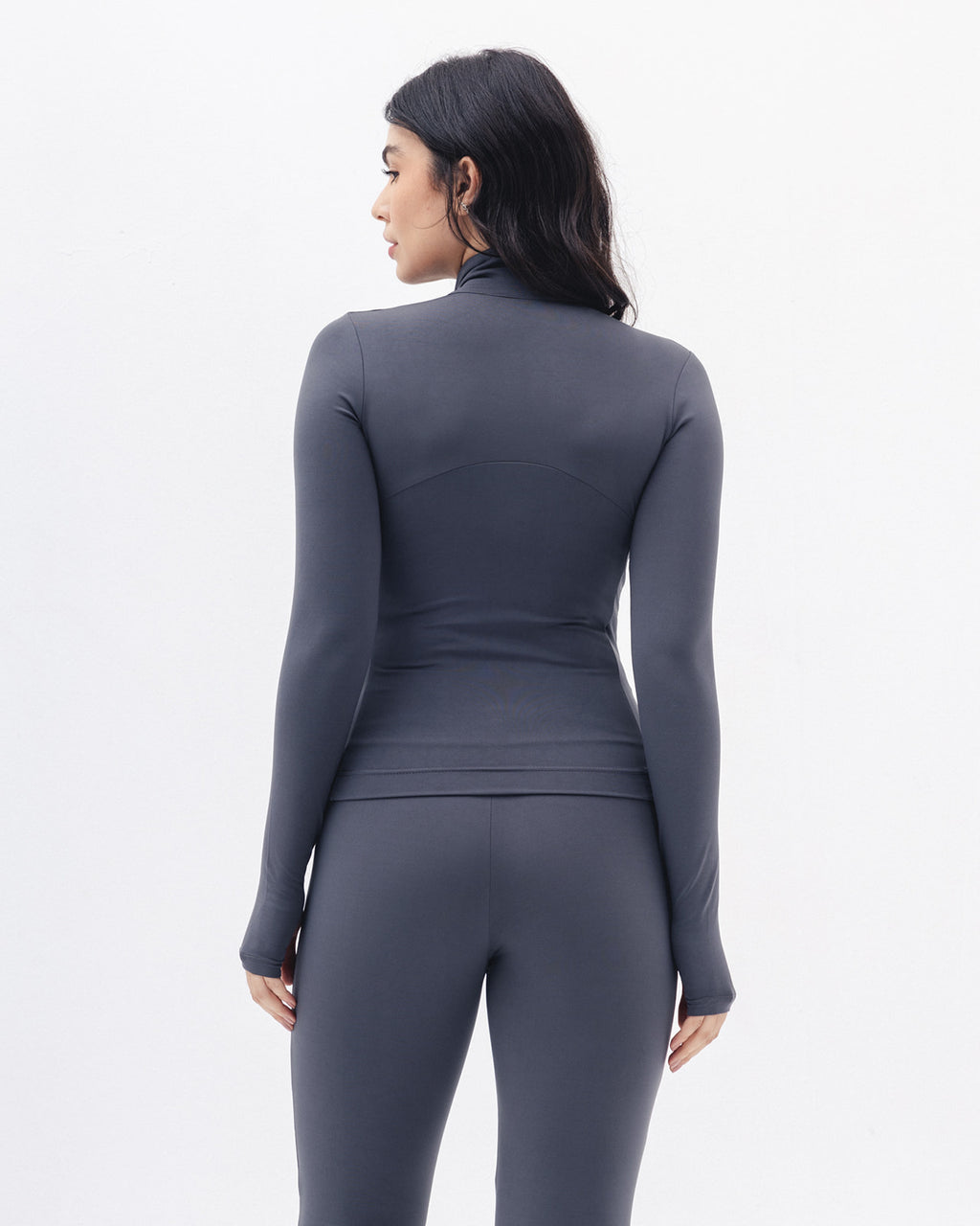 Shaping Athleisure Jacket In Charcoal Grey