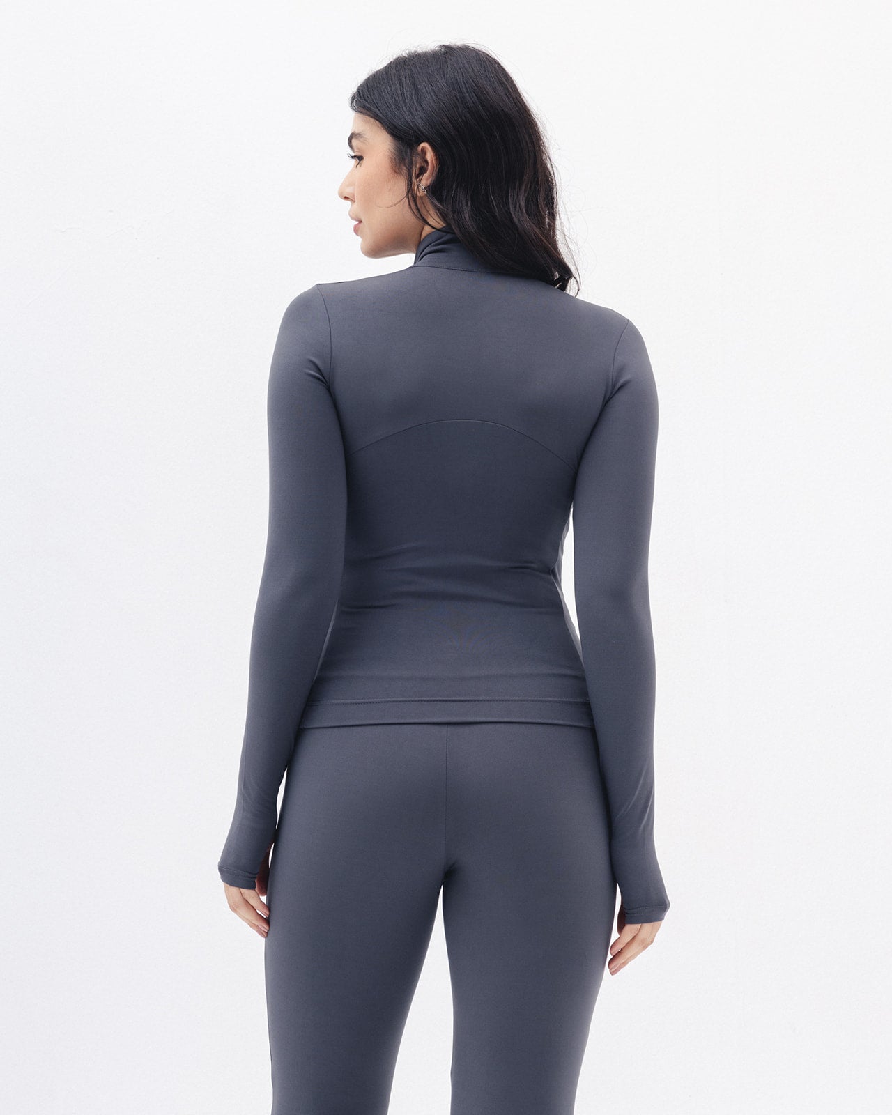 Shaping Athleisure Jacket In Charcoal Grey