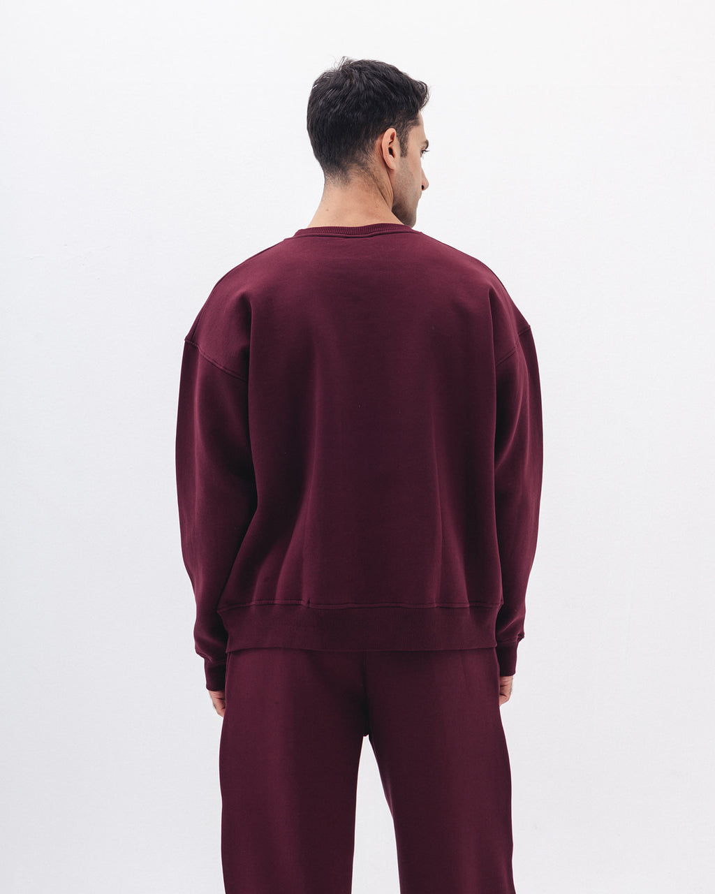 Blank Crewneck In Burdundy