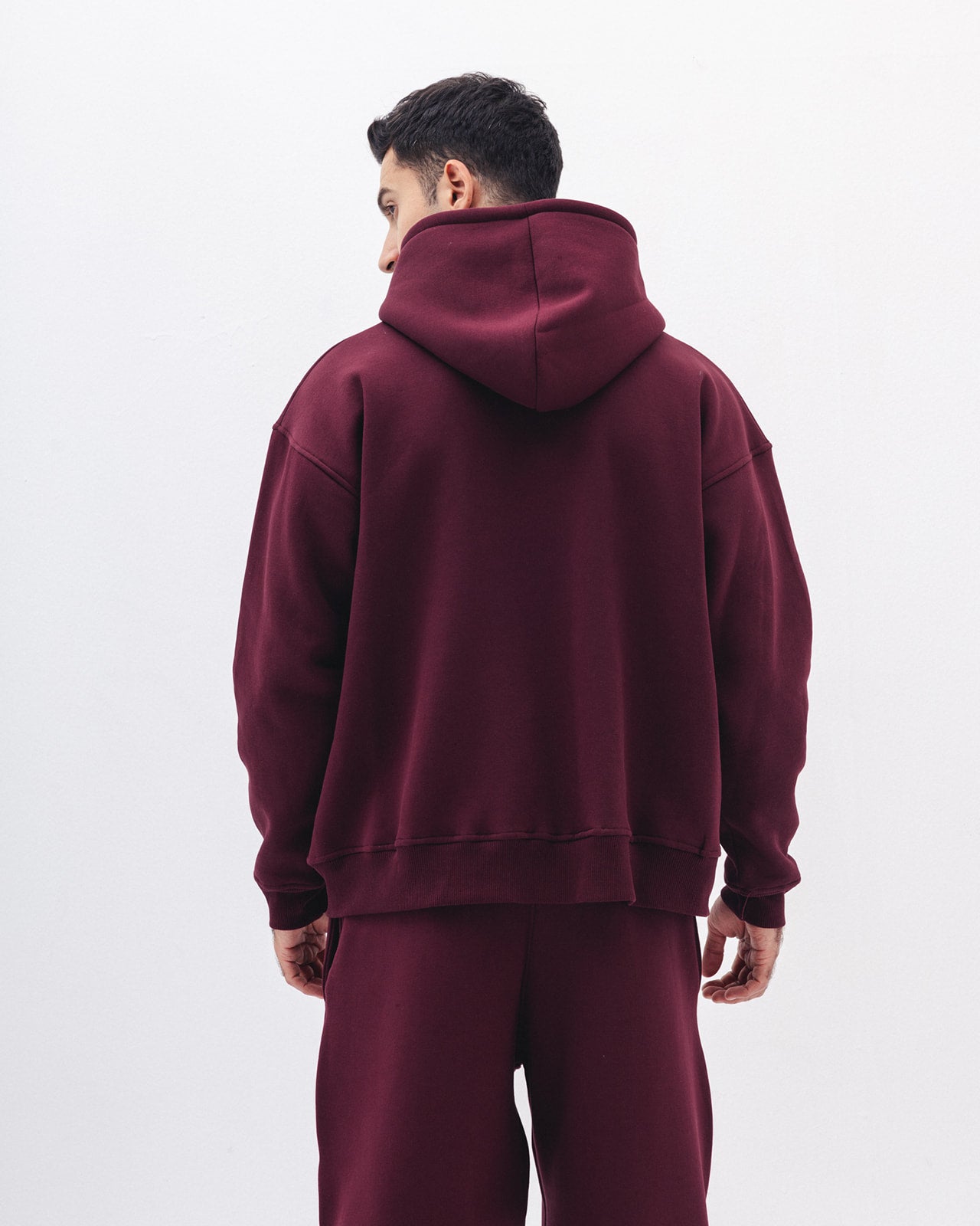Blank Zip Up In Burgundy